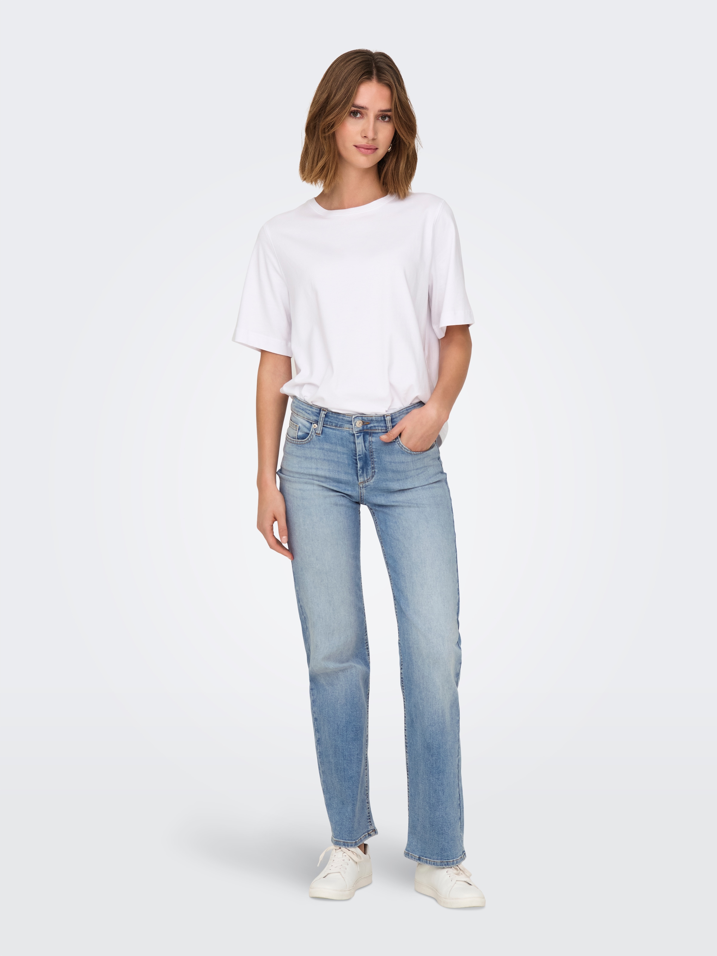 ONLY Gerade Jeans "ONLBLUSH MID STRAIGHT DNM TAI467 NOOS" günstig online kaufen