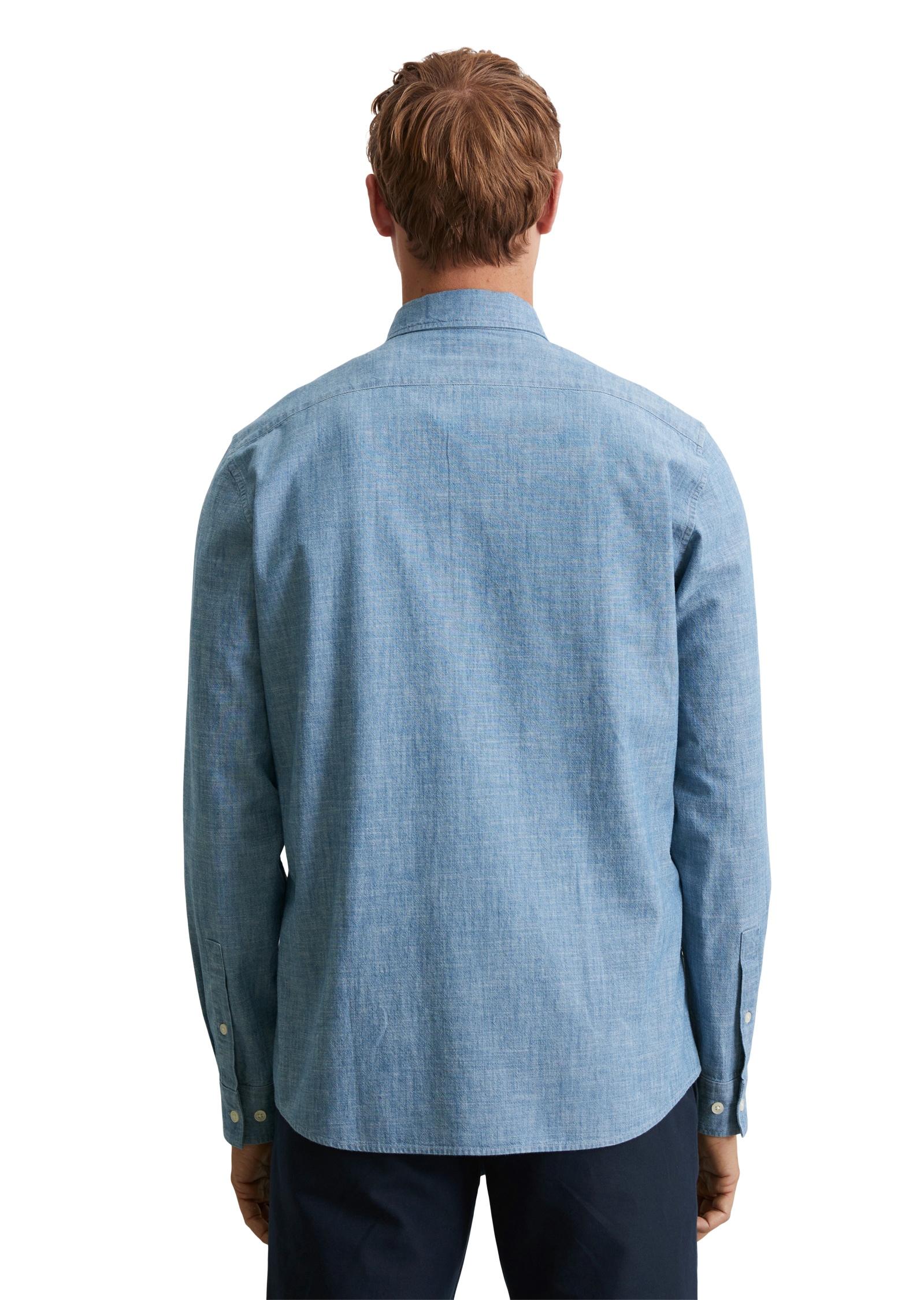 Marc O'Polo Langarmhemd »aus leichtem Bio-Baumwoll-Chambray«