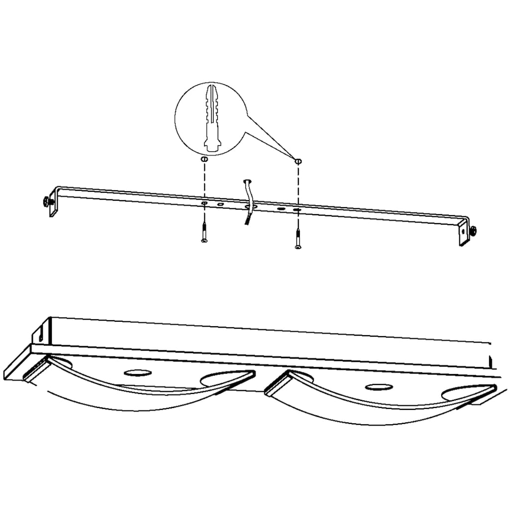 EGLO LED Deckenleuchte »WASAO1«, 2 flammig-flammig