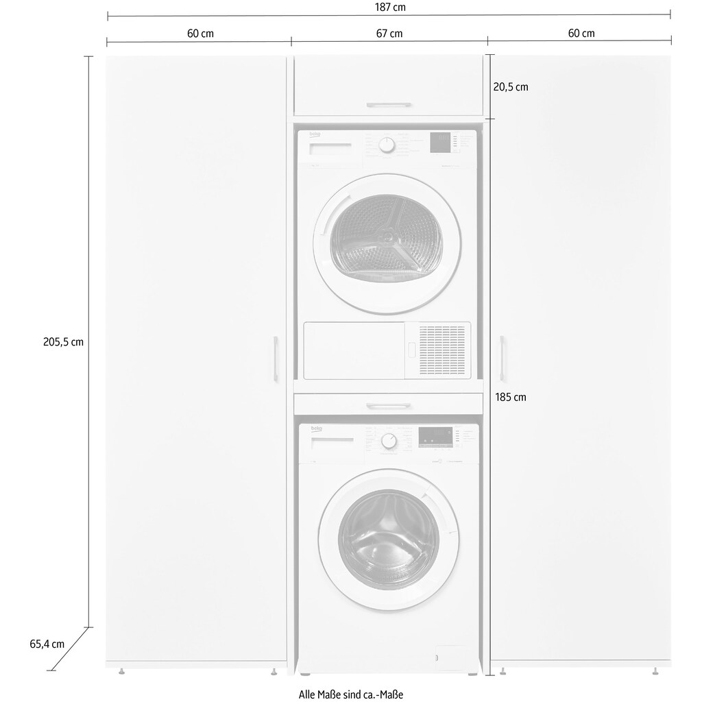 WASHTOWER Schrank-Set »5«, (4 St.)