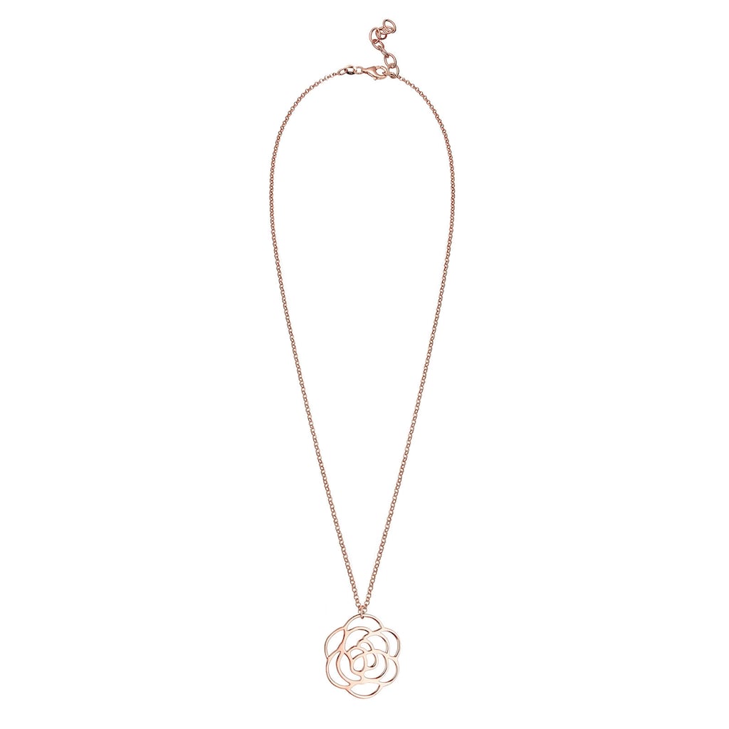 Elli Kette mit Anhänger »Erbskette Rose Blume Cut Out Floral 925 Silber«