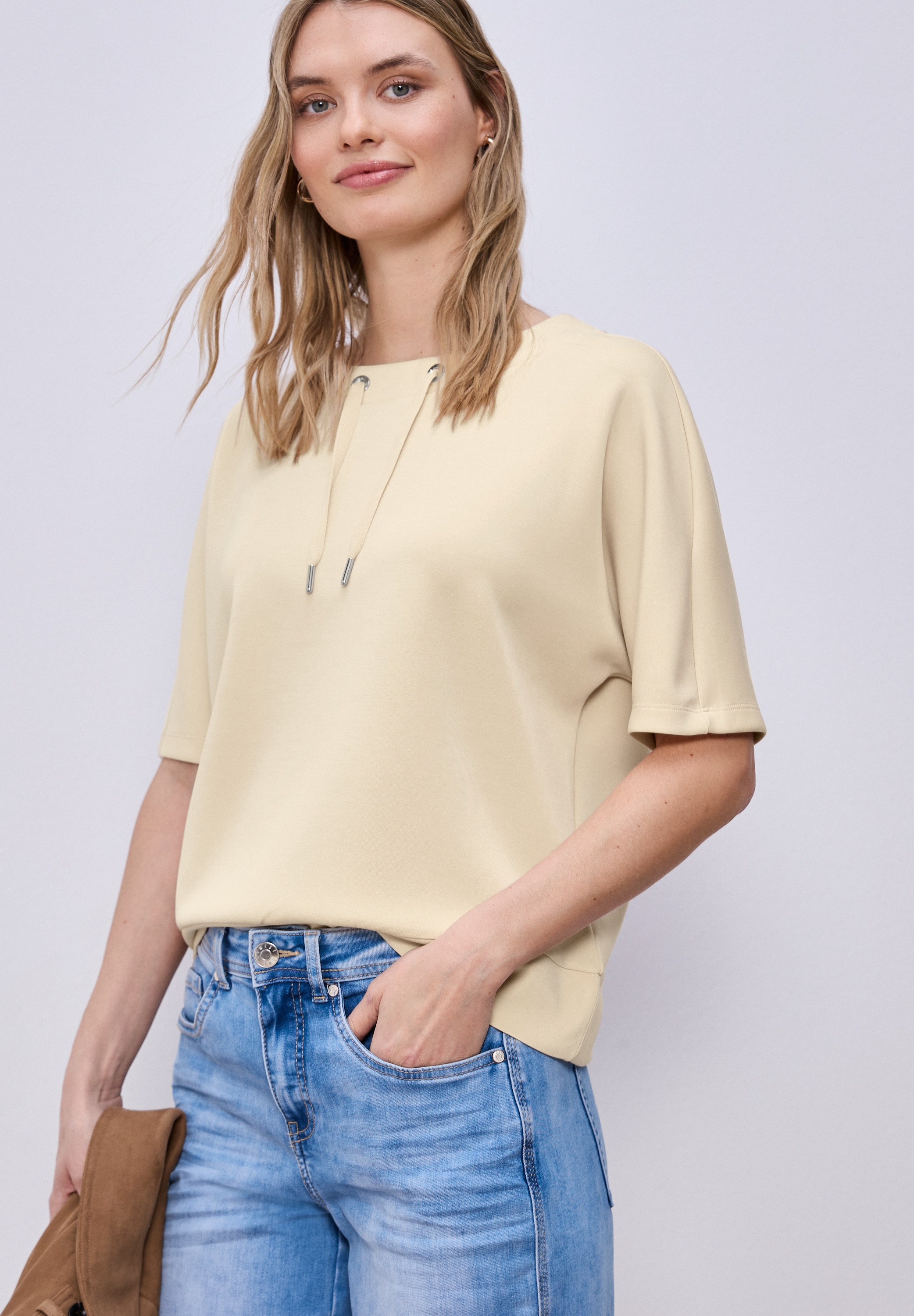 STREET ONE T-Shirt im Silk Look