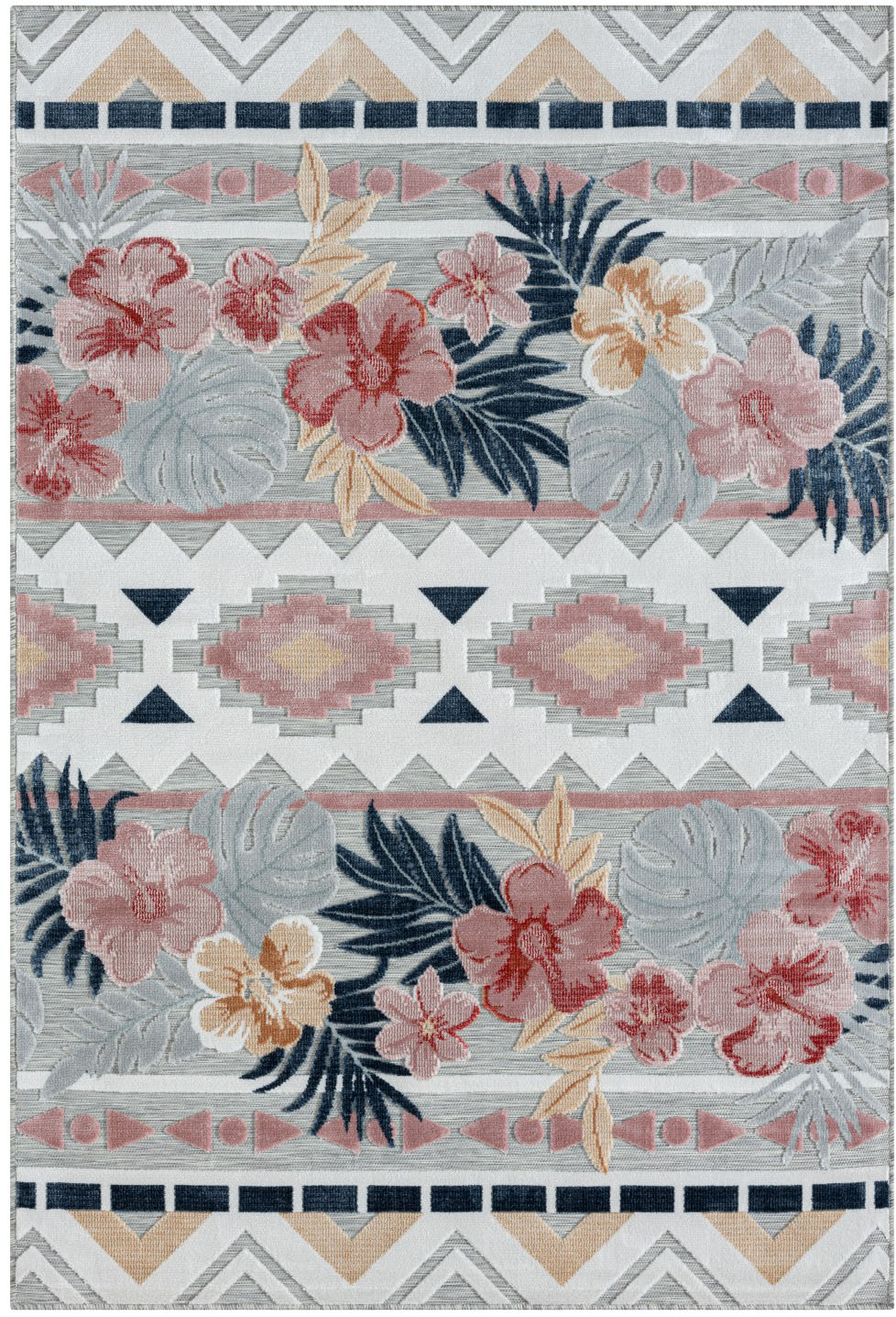 Thumbnail - Myflair Möbel & Accessoires Teppich "Lotus Lagerräumung", rechteckig, 8 mm Höhe, florales Design, Blumen Motiv, Outdoor ...