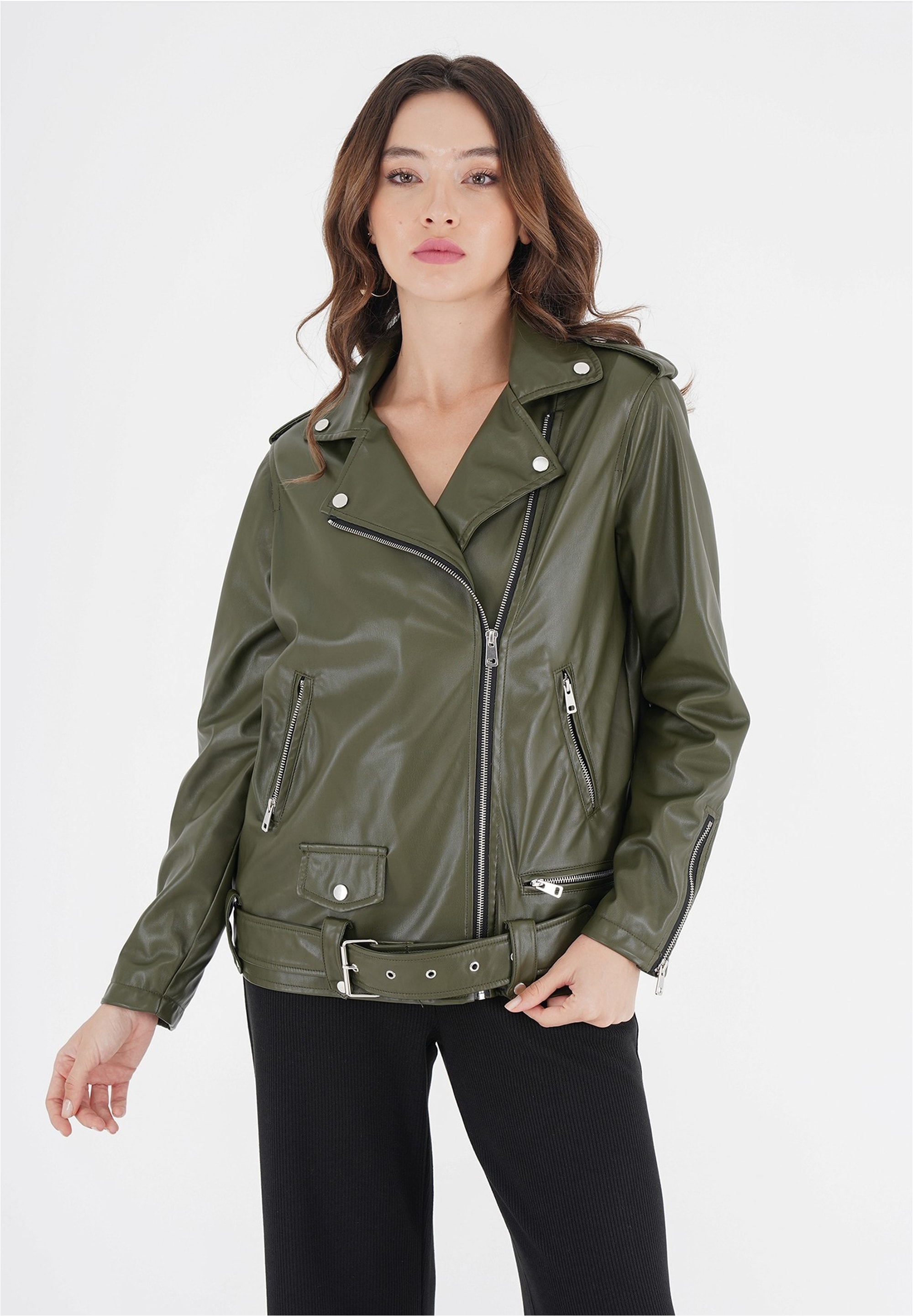 freshlions Lederimitatjacke "Nela", (1 St.), in angesagter Kunstleder-Optik günstig online kaufen