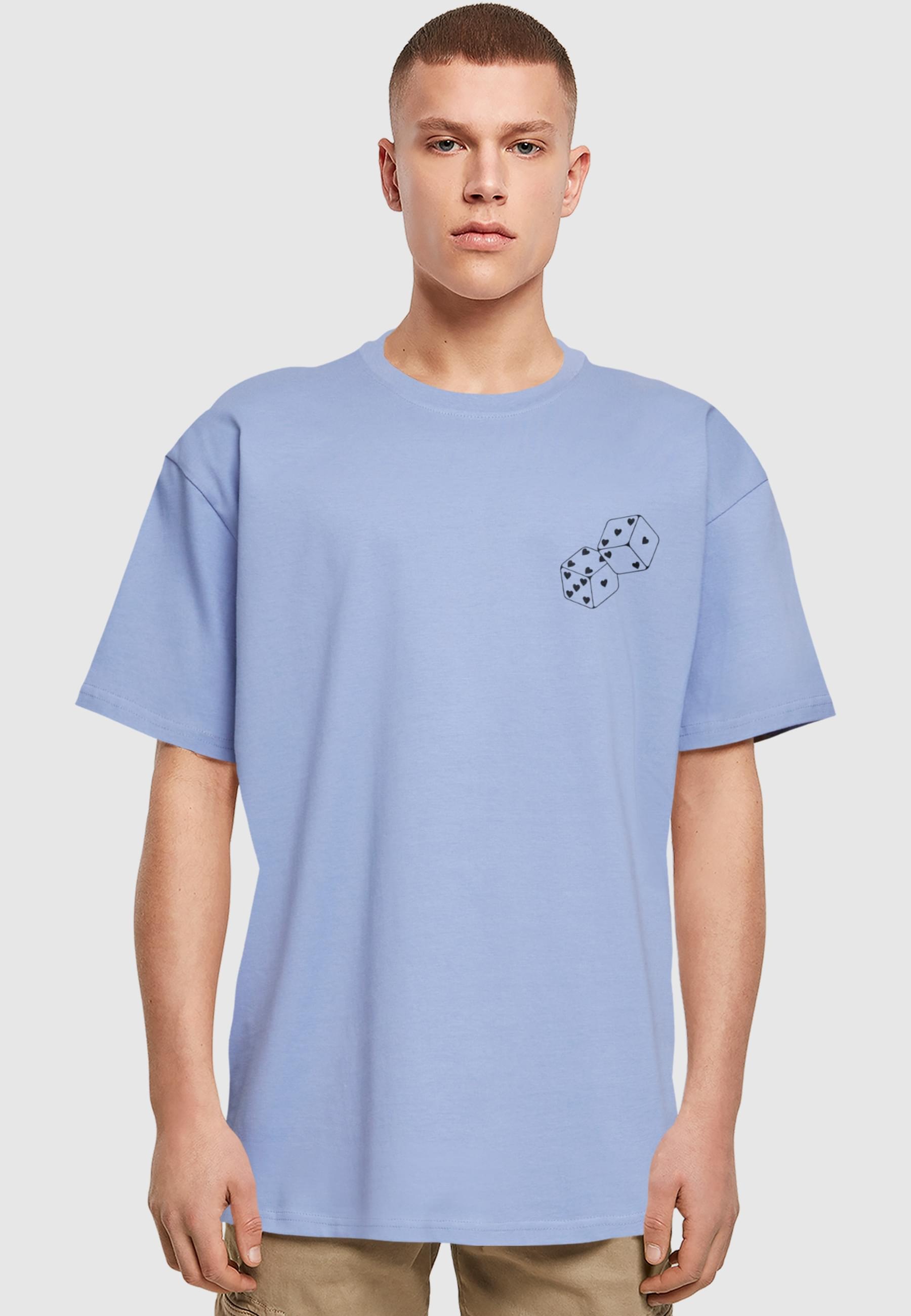Merchcode T-Shirt »Merchcode Hugs & Love - Heart Dice Heavy Oversize Tee«, (1 tlg.)