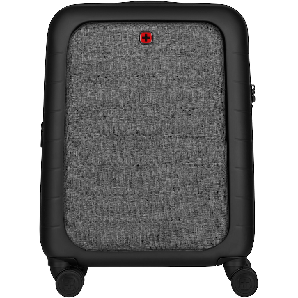 Wenger Business-Trolley »Syntry Carry-On, grau«, 4 Rollen, mit Volumenerweiterung, USB-Schleuse& Frontfach für Laptop und Tablet