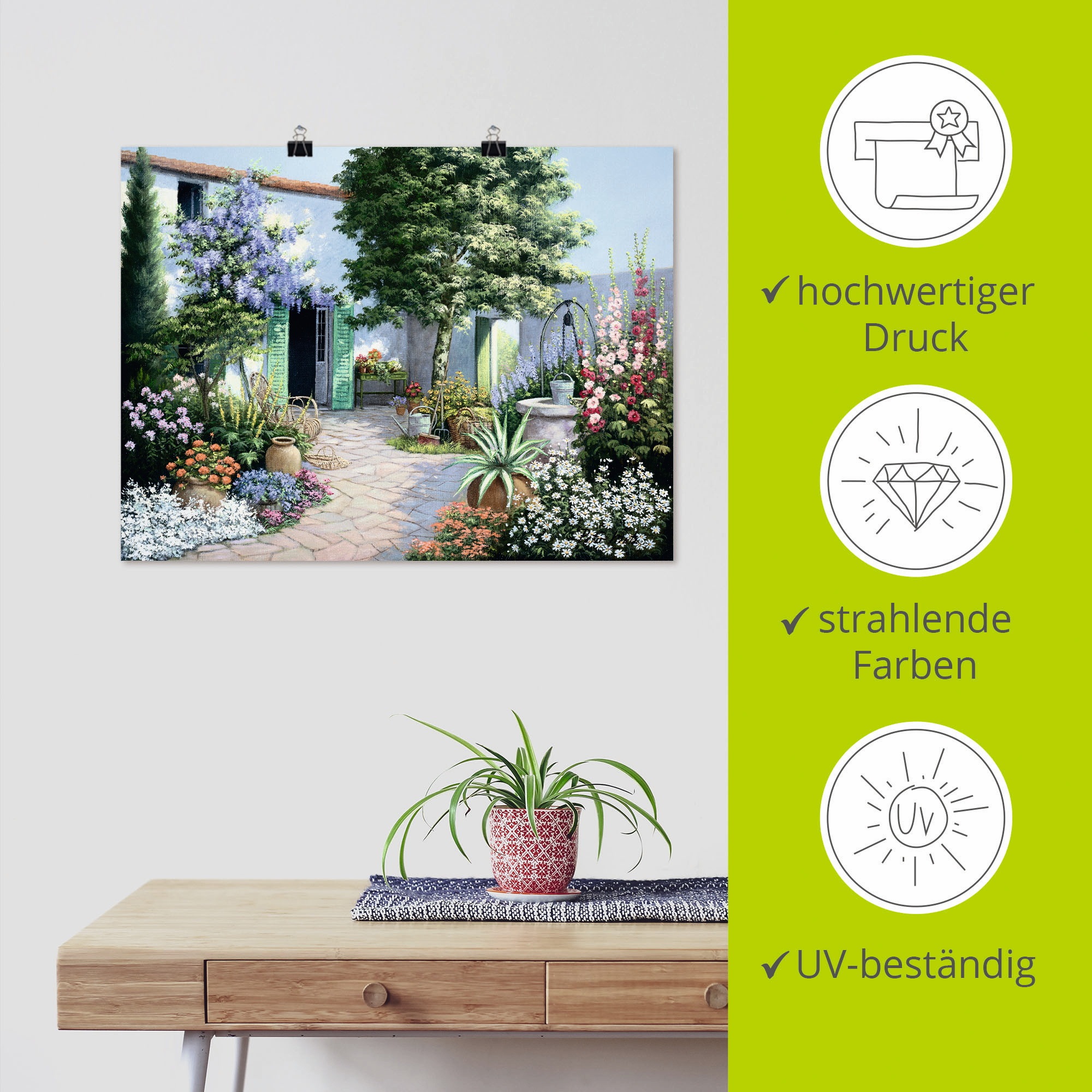 Artland Wandbild »Ein kleines Paradies«, Garten, (1 St.), als Leinwandbild, Poster in verschied. Größen