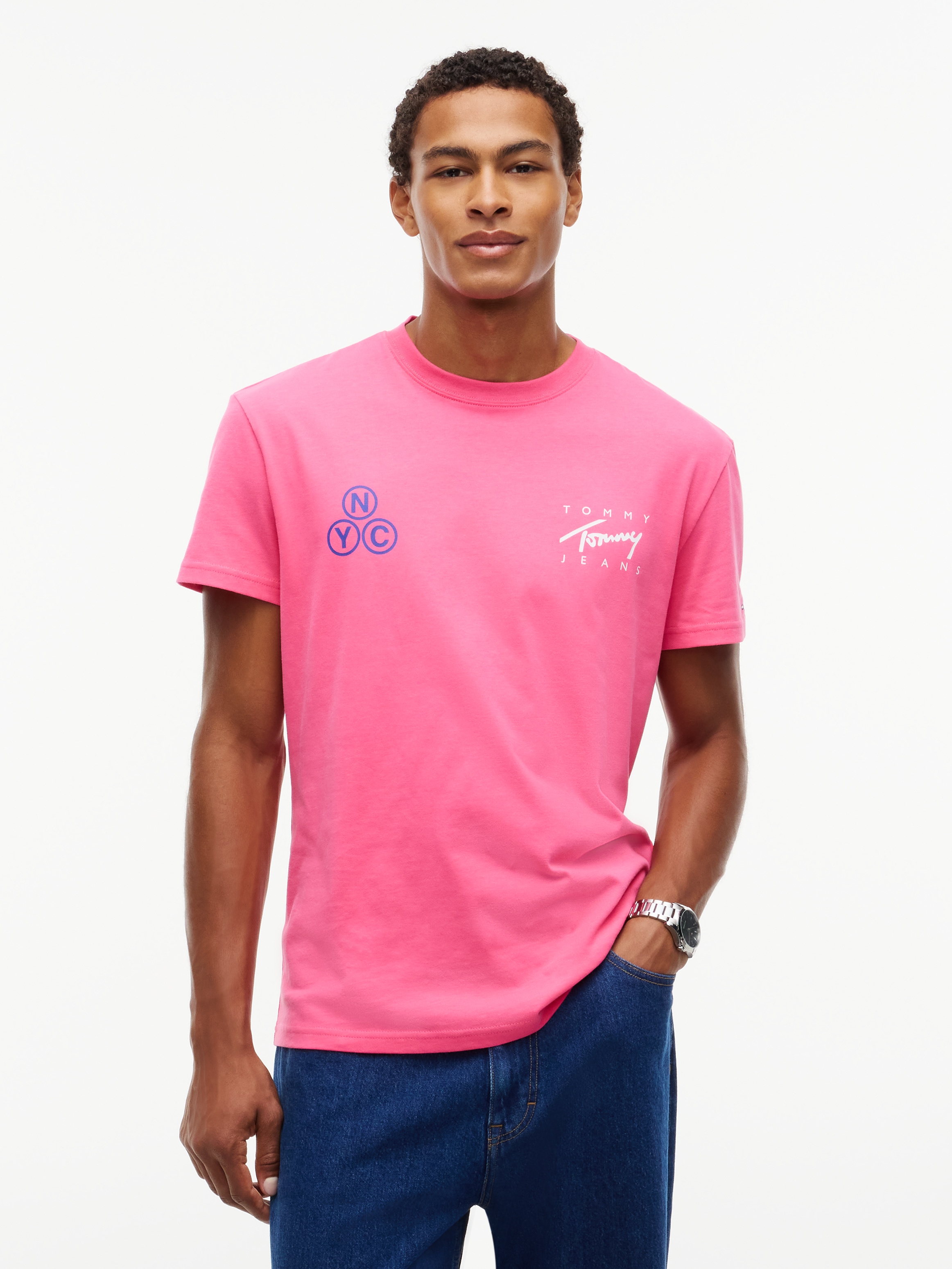 Tommy Jeans T-Shirt "REGULAR SIGNATURE PLAY TEE" Regular fit mit Print