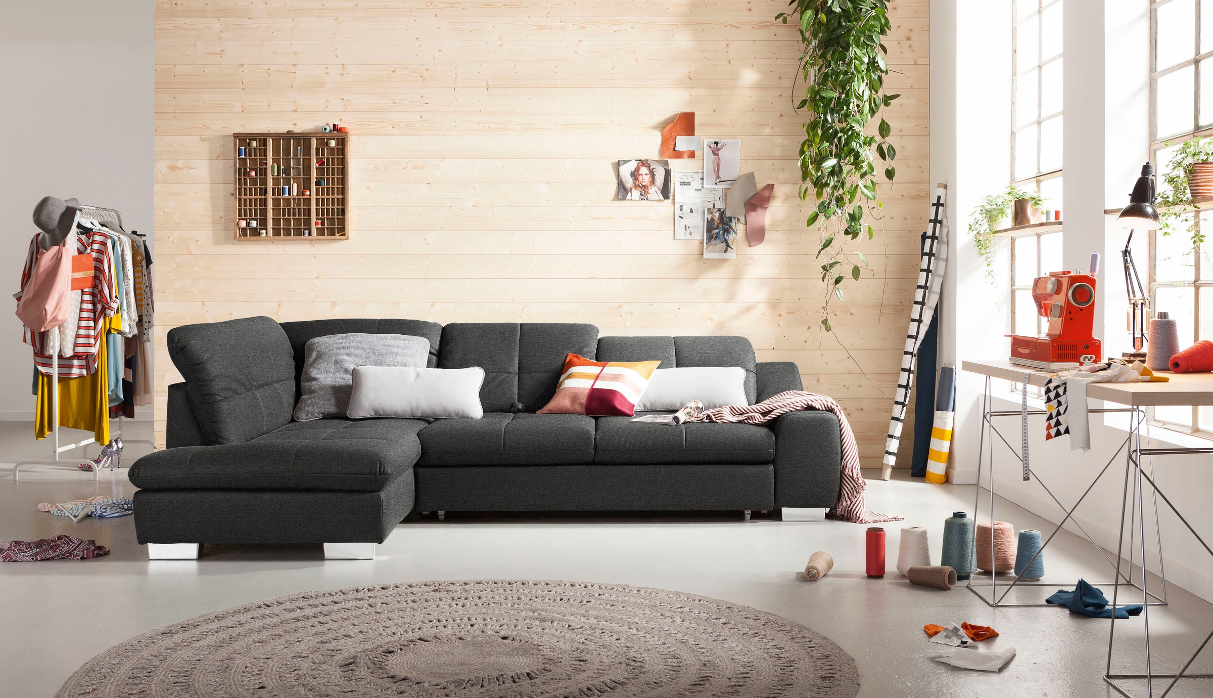 set one by Musterring Ecksofa "SO 1200 inkl. Sitztiefen- & Rückenverstellun günstig online kaufen