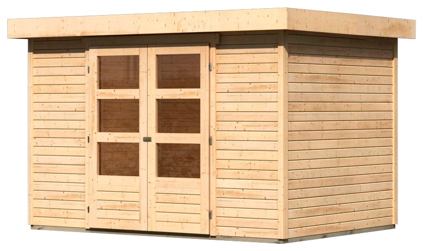 Karibu Gartenhaus »Arnis 4«, naturbelassen oder terragrau