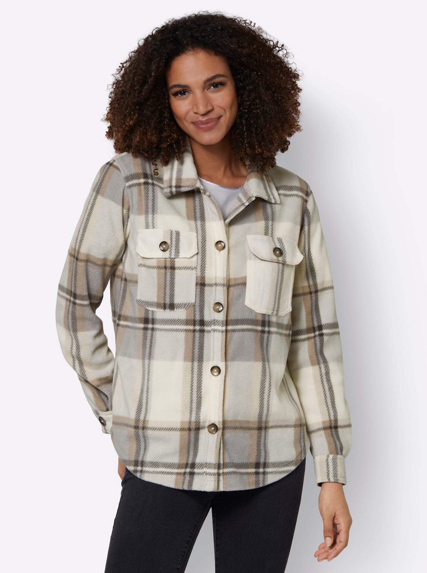 Casual Looks Fleeceshirt "Fleece-Bluse", 1 Stk. günstig online kaufen