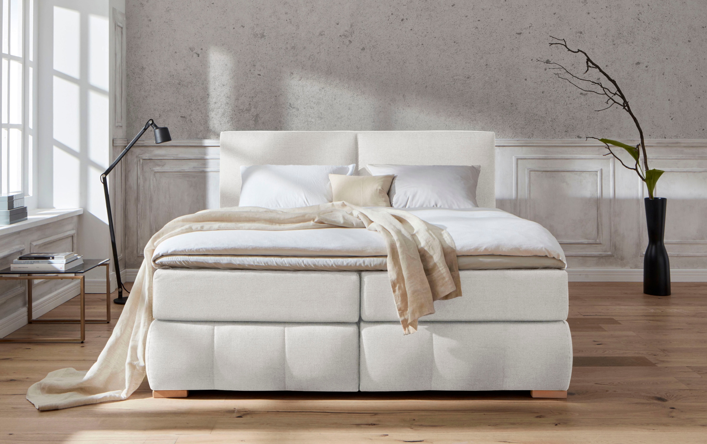 Home affaire Boxspringbett "Wehma" inkl. Topper in 3 verschiedenen Matratze günstig online kaufen