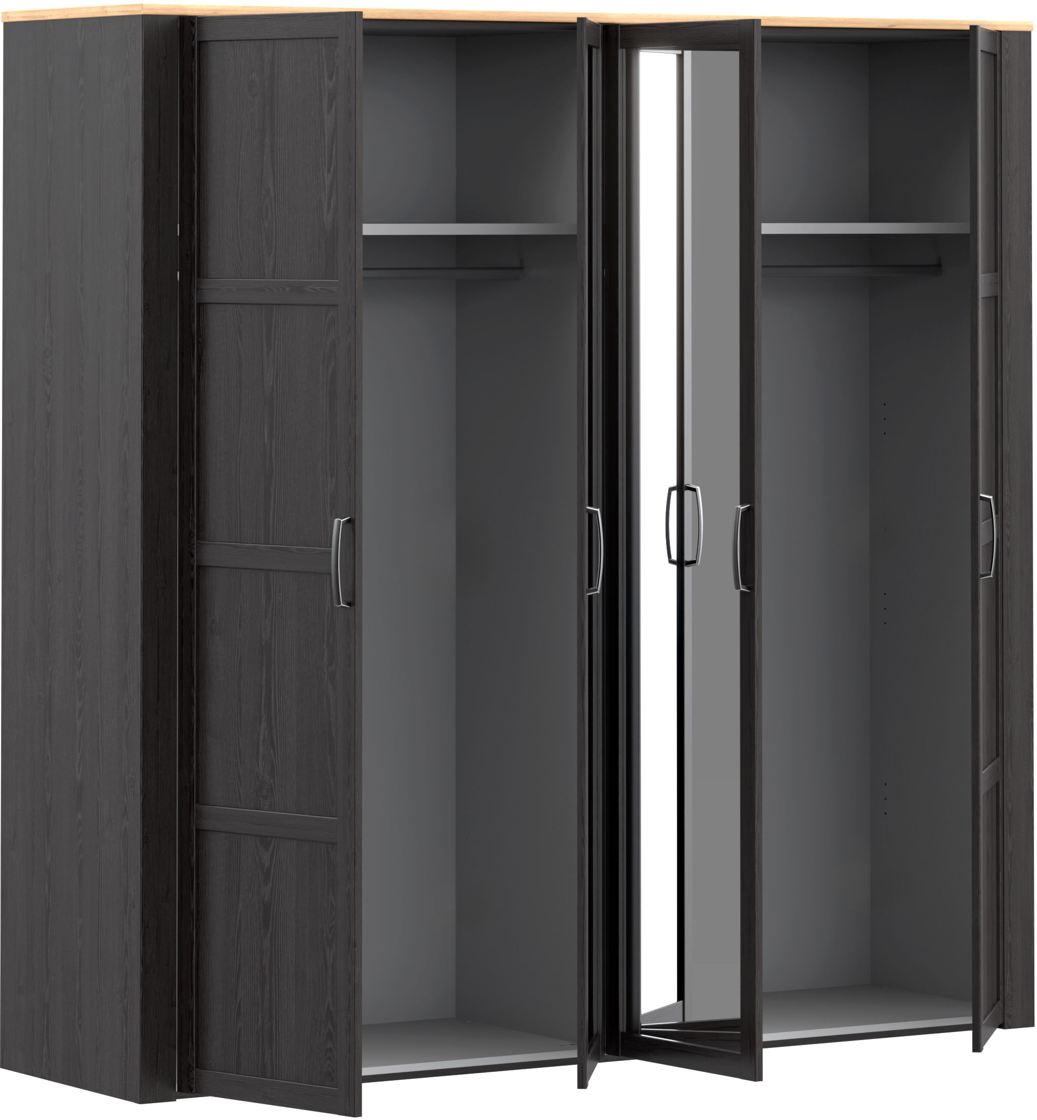 FORTE Kleiderschrank »Bohol« Höhe 214 cm, Spiegeltüre, SoftClose