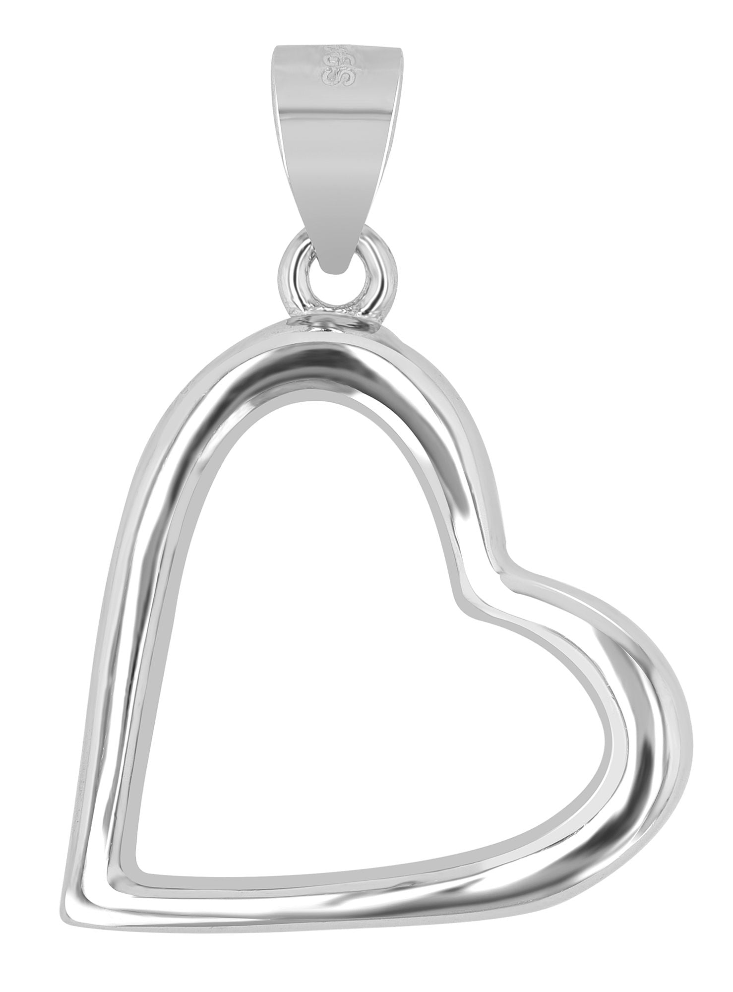 ADELIA ́S Damen Kettenanhänger "Anhänger – Herzanhänger aus 925 Silber", Silber 925 (Sterlingsilber), silber, Silber 925 (Sterlingsilber),