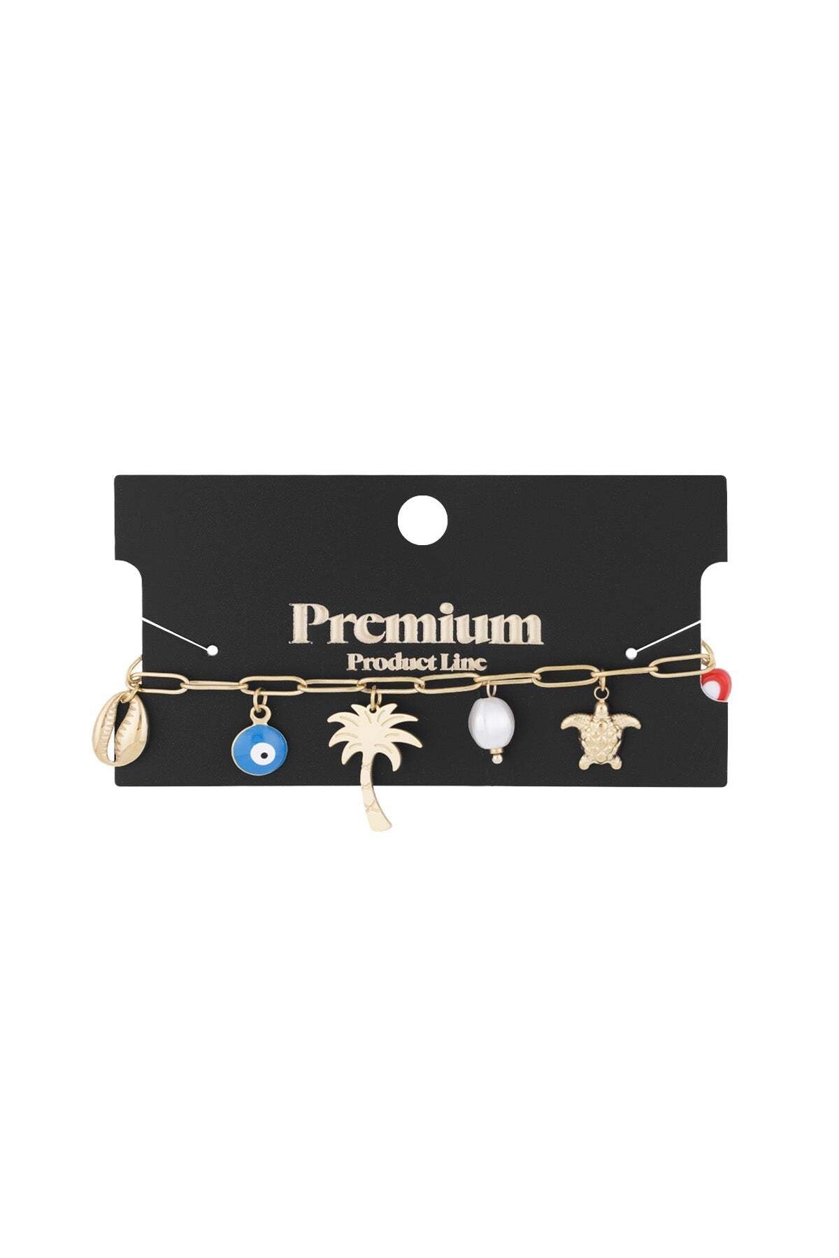 Adelia´s Charm-Armband »Armband Charmarmband mit tropischen Anhängern 16 cm« um 3 cm größenverstellbar