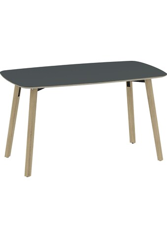 OTTO products Esstisch »Tables«, Füße aus Eiche massiv, mit schöner Linoleum Beschichtung kaufen