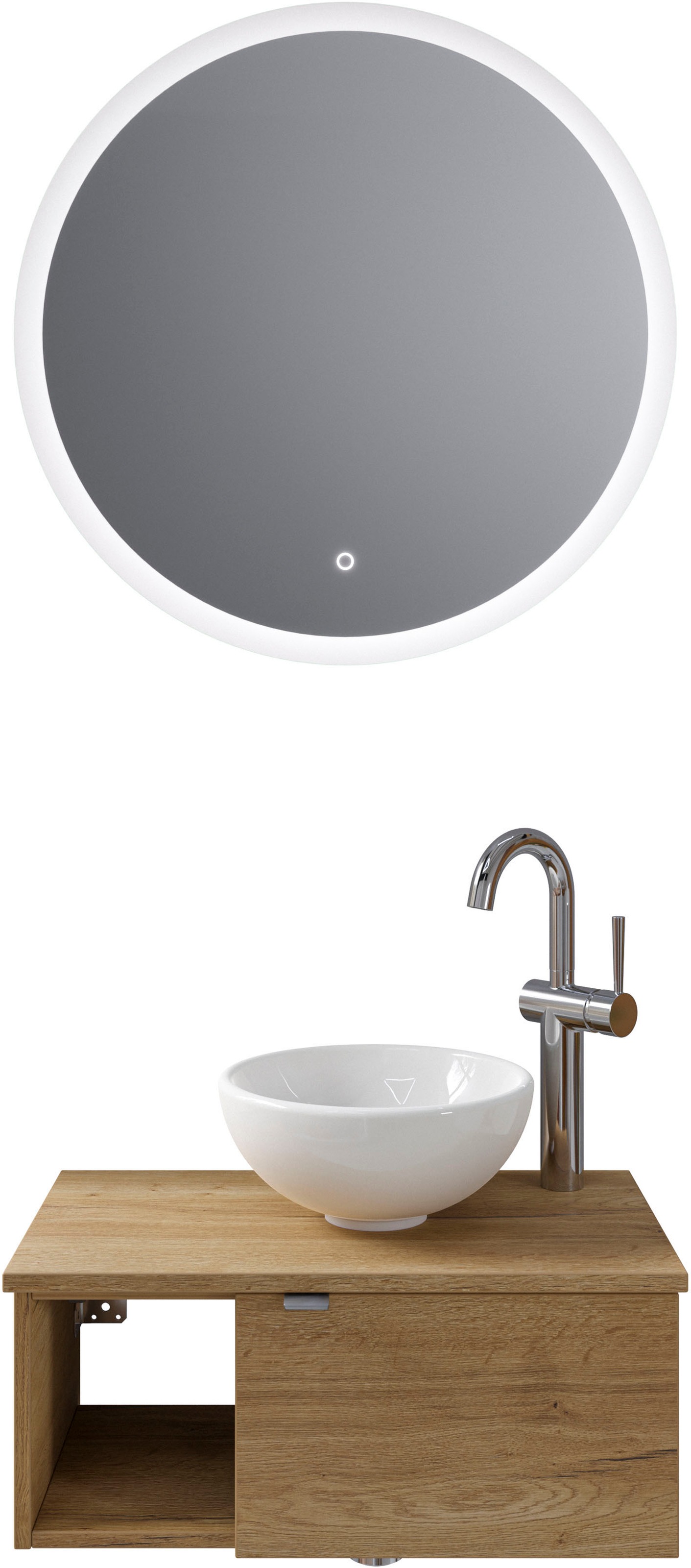 Saphir Badmöbel-Set "Serie 6915" 4 Stk. tlg. Gäste-Bad, 70 cm breit, mit LE günstig online kaufen