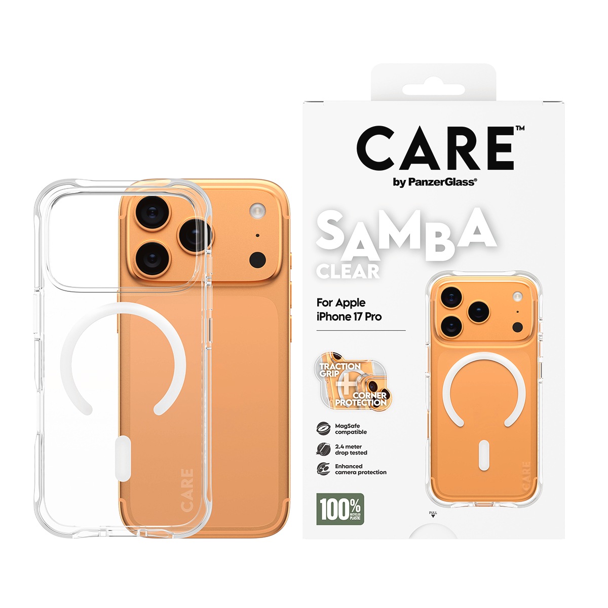 CARE by PanzerGlass Handyhülle »Samba MagSafe Case für Apple iPhone 17 Pro« Apple iPhone 17 Pro Backcover, Schutzhülle, Handyschutzhülle, Case, Schutzcase, stoßfest