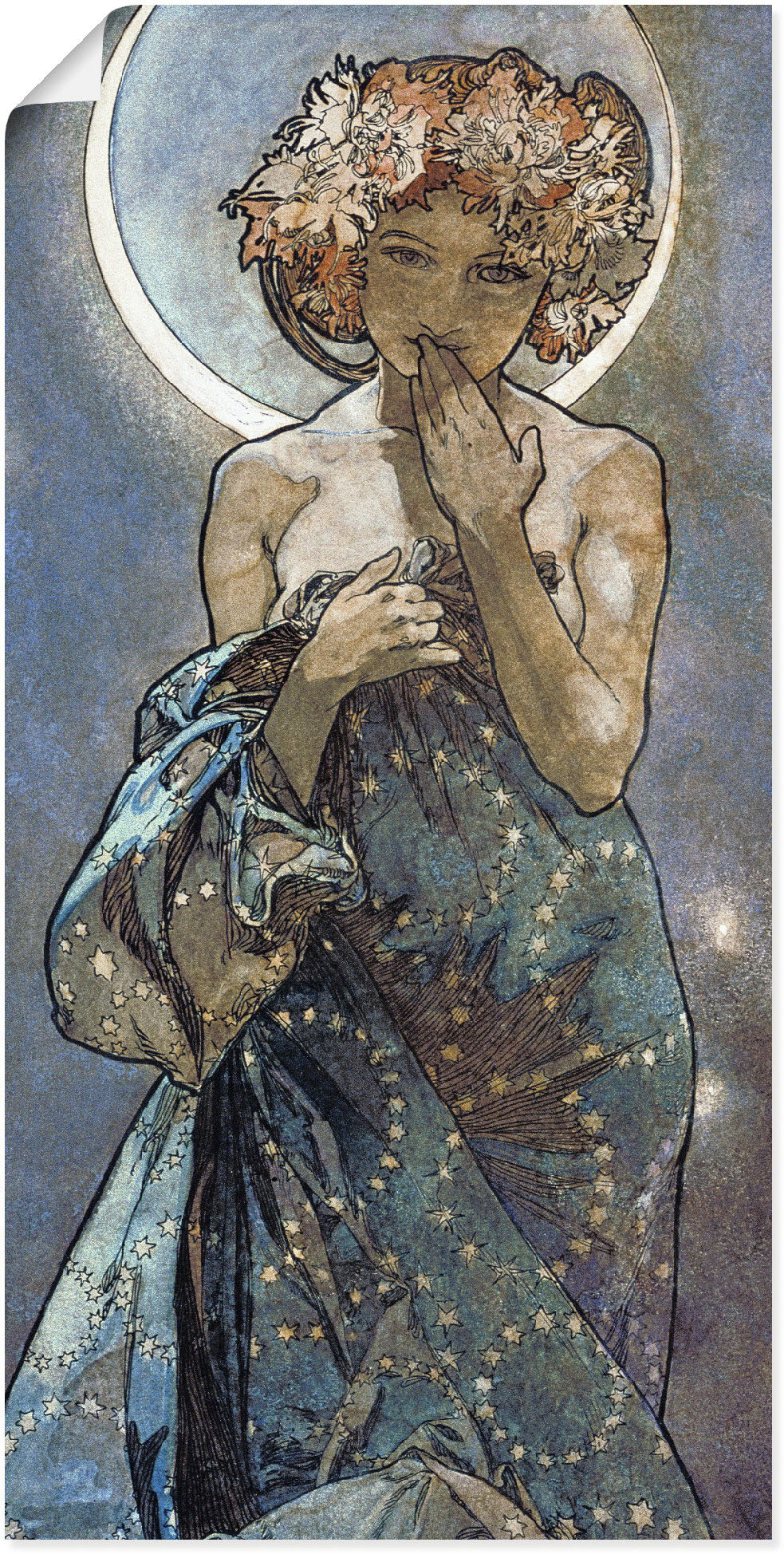 Artland Wandbild "Sterne Der Mond 1902" Frau 1 Stk. tlg. als Leinwandbild, Poster in verschied. Größen