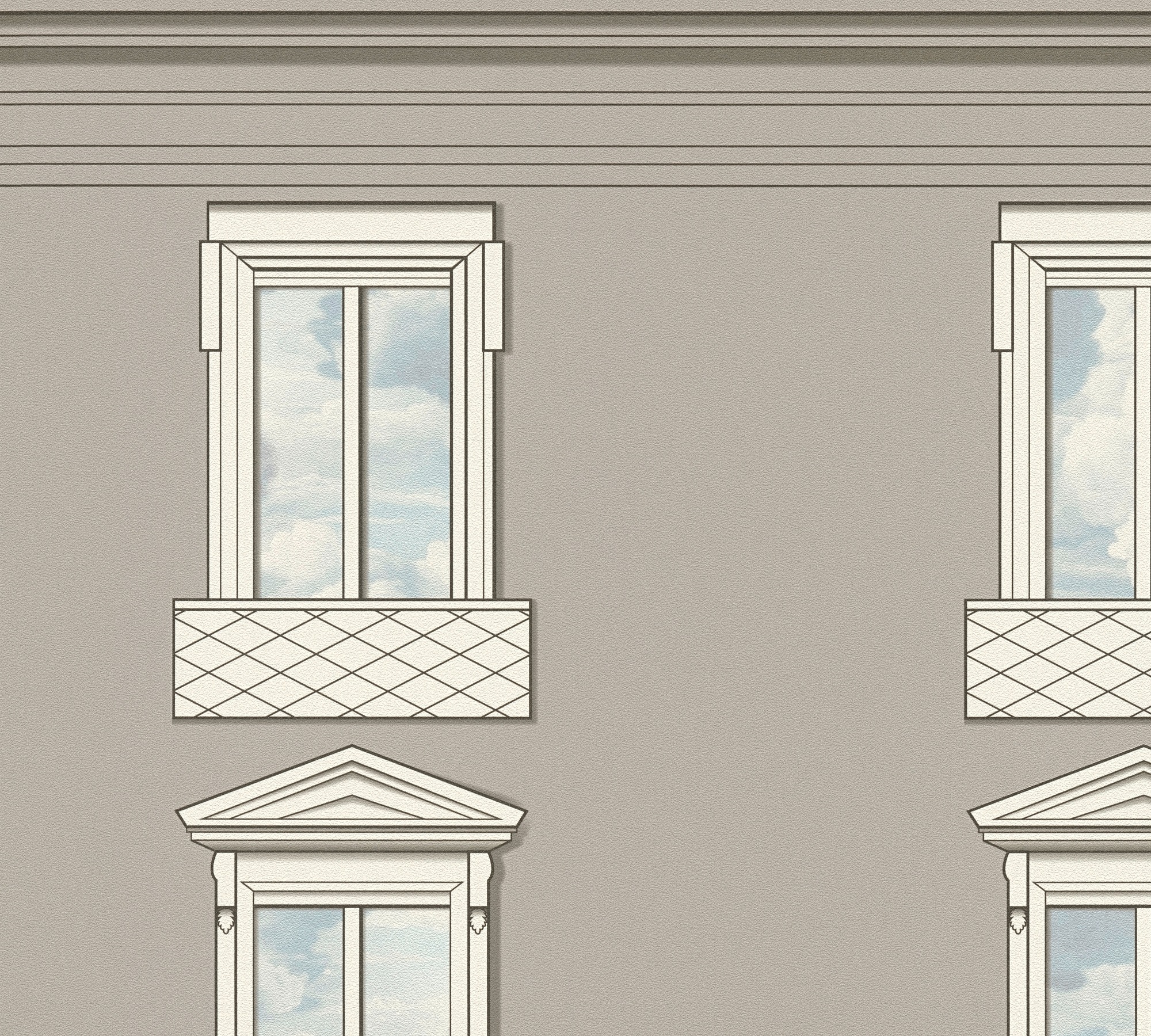 Versace Vliestapete »Versace 6 Palazzo No 12 –« 3D-Optik | Barock | Motiv geprägt Architekturmotiv mit Fensterdesign & dezent strukturierter Oberfläche