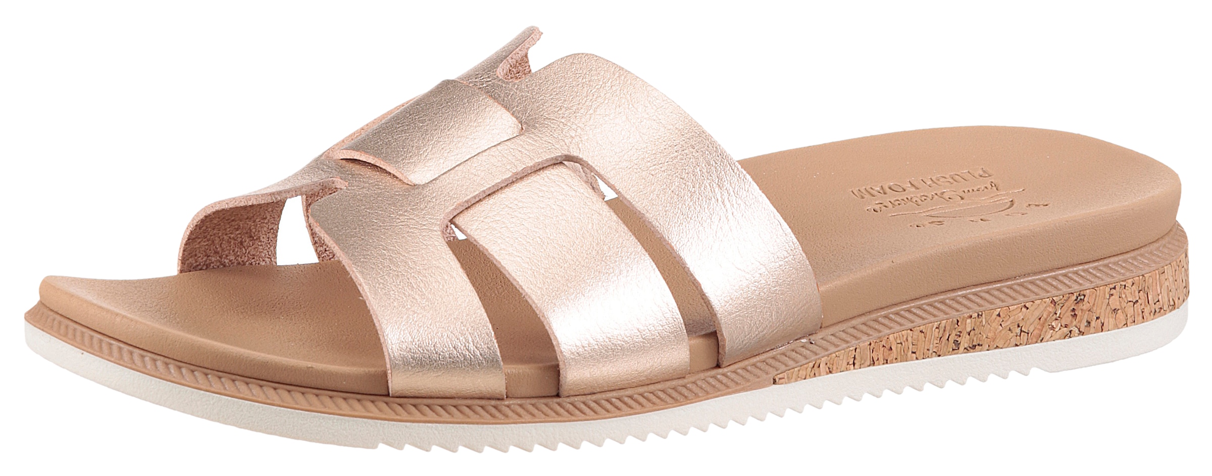 Skechers Pantolette »DESERT KISS LOW-PEAK LOOK«, Flats, Sandale mit Fußbett