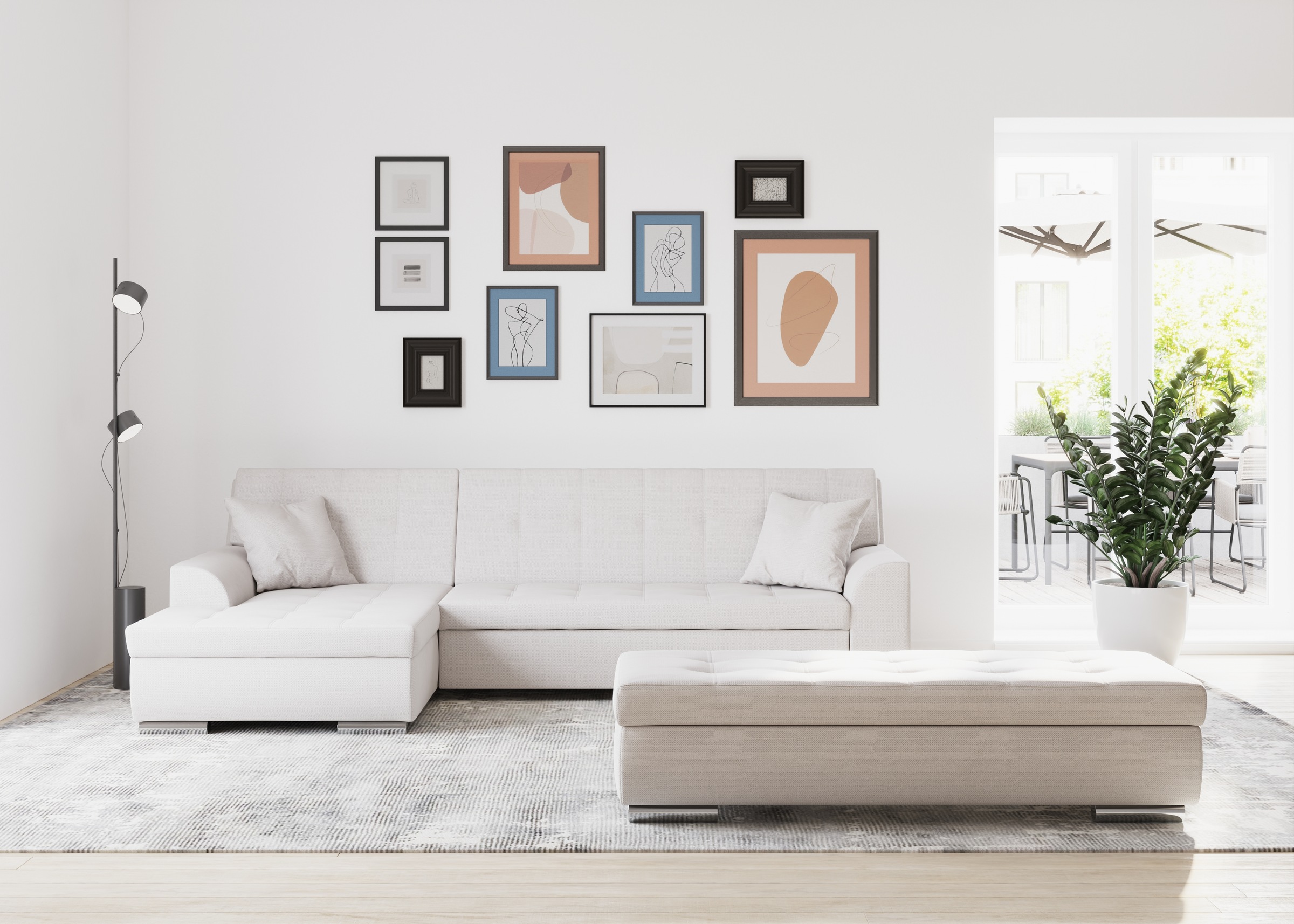 DOMO collection Ecksofa "Treviso viele Bezüge, auch in Cord, L-Form, B/T/H: günstig online kaufen