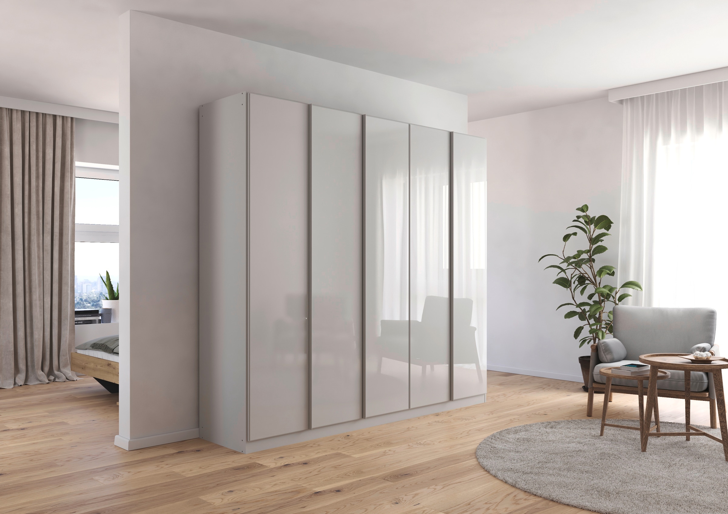 rauch Drehtürenschrank "Monostar" mit Glasfront sowie umfangreicher Innenau günstig online kaufen