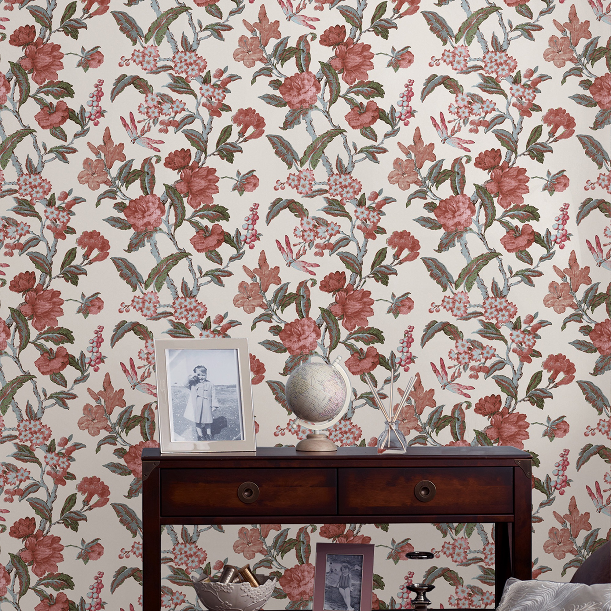 LAURA ASHLEY Vliestapete »Minera Crimson Red«, 10mx52cm