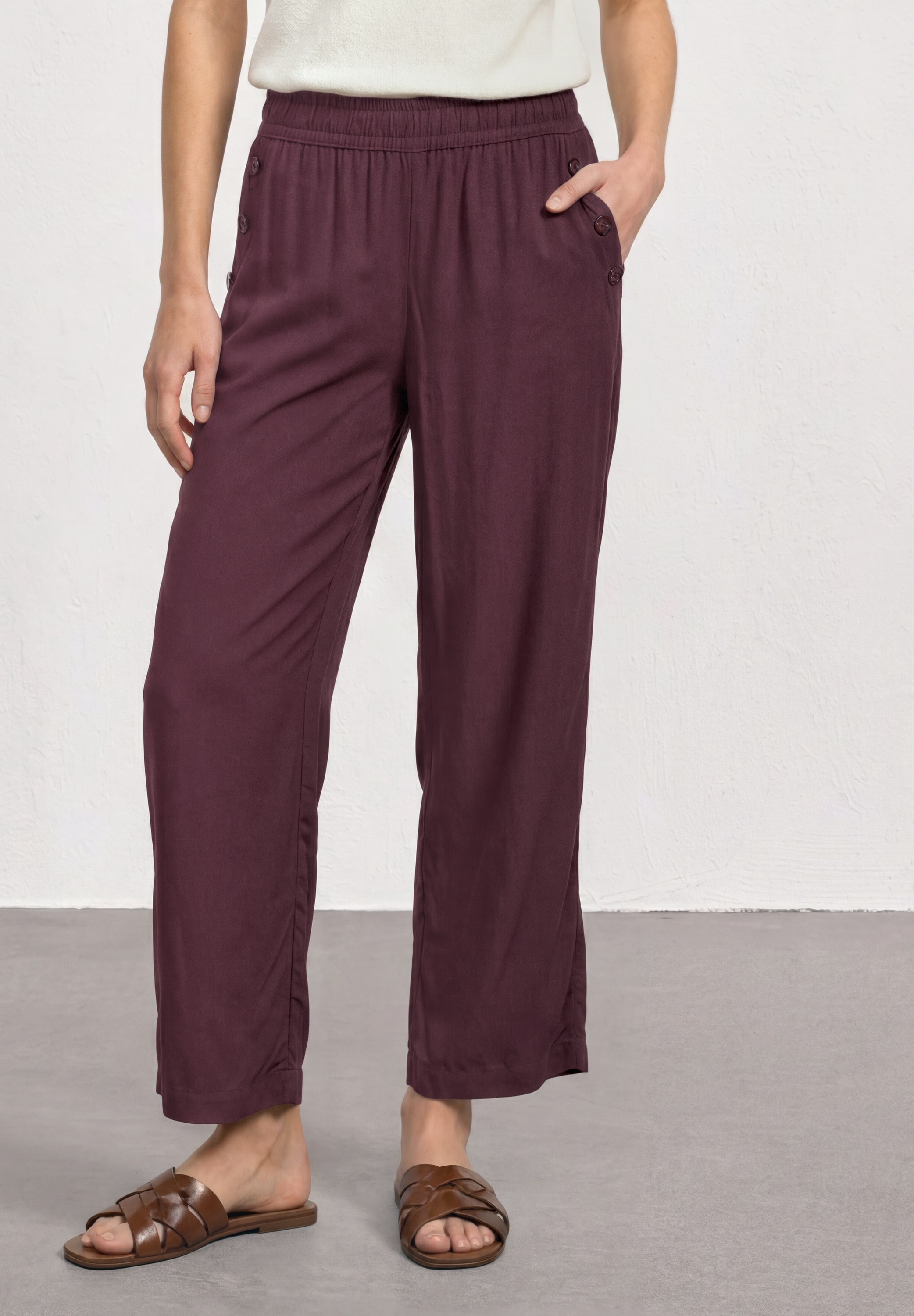 STREET ONE Stoffhose  mit Wide Legs