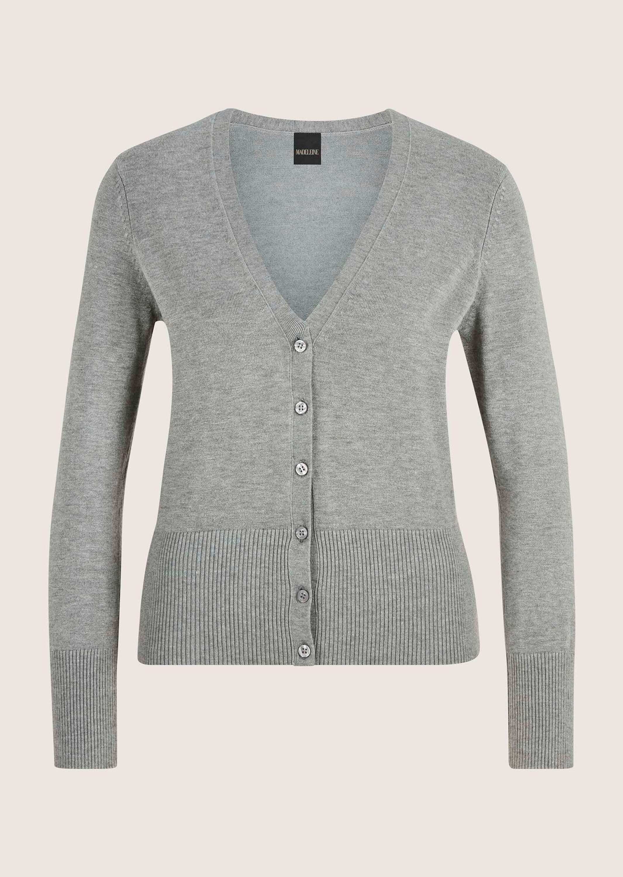 MADELEINE Strickjacke »Strickjacke Eleganter Viskose-Cardigan mit Knopfleiste«