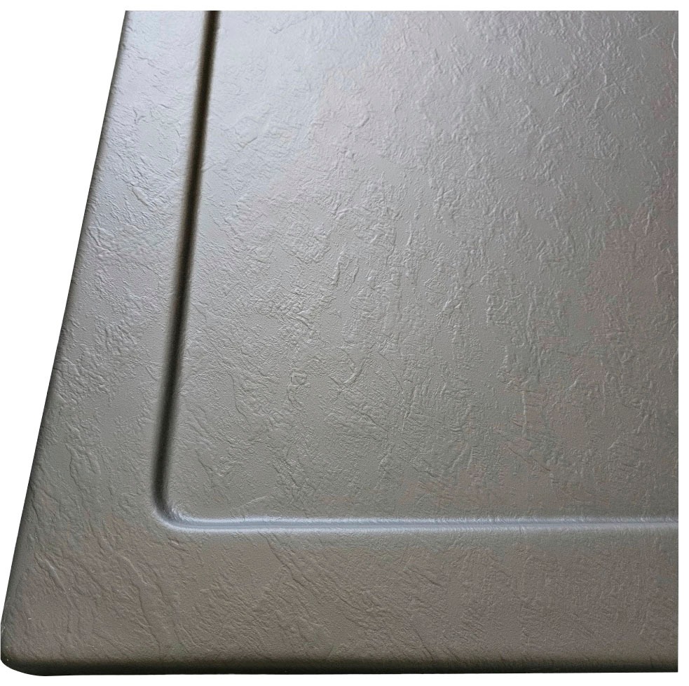 Sanotechnik Eckduschwanne, mit Steineffekt, LxBxH: 90x90x4 cm
