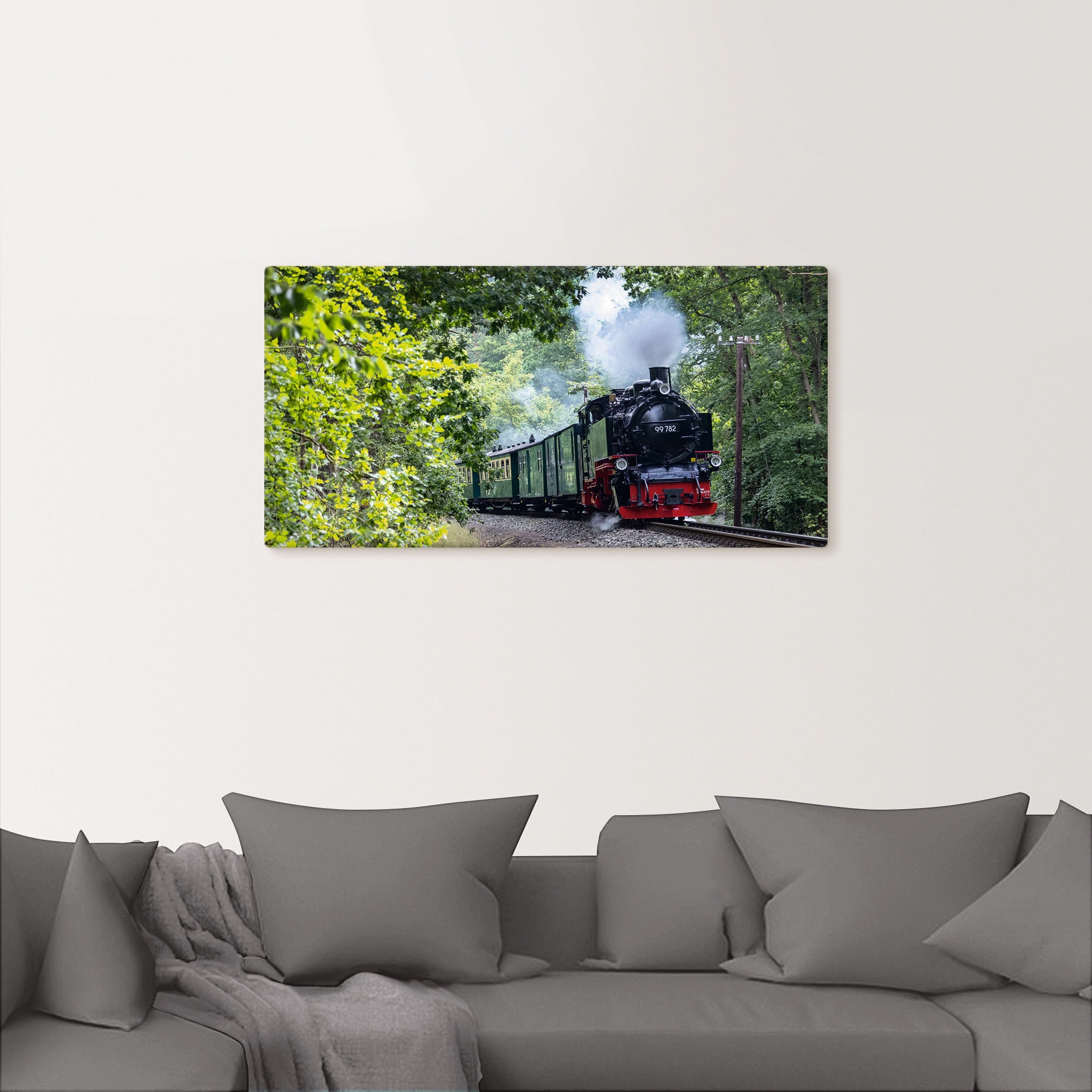 Artland Wandbild »Rügen Rasender Roland Panorama«, Zugbilder, (1 St.), als Leinwandbild in verschied. Größen
