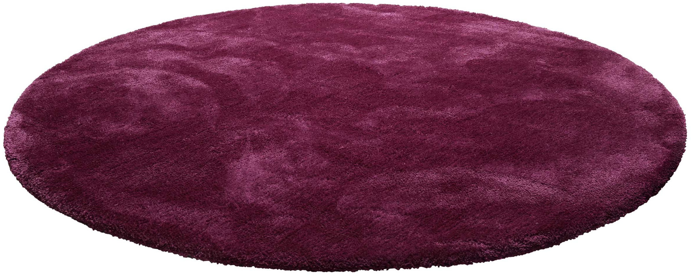 Homie Living Teppich »Pisa« rund 25 mm Höhe Hochflor, Microfaser, uni, weich, Shaggy, Wohnzimmer, Schlafzimmer