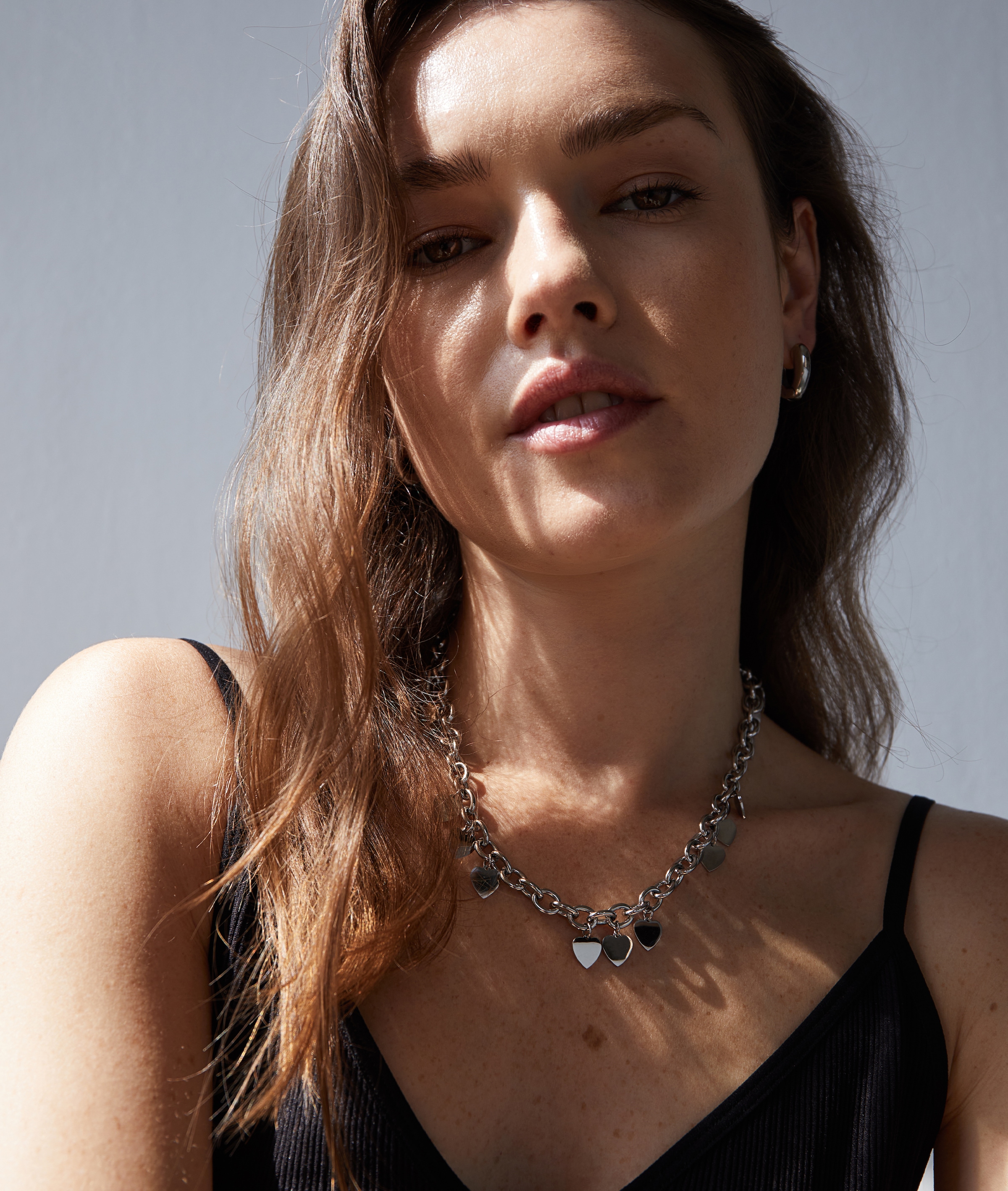 Echtzeit Kette mit Anhänger »Schmuck Geschenk Edelstahl Halskette Endless Love Herzen«
