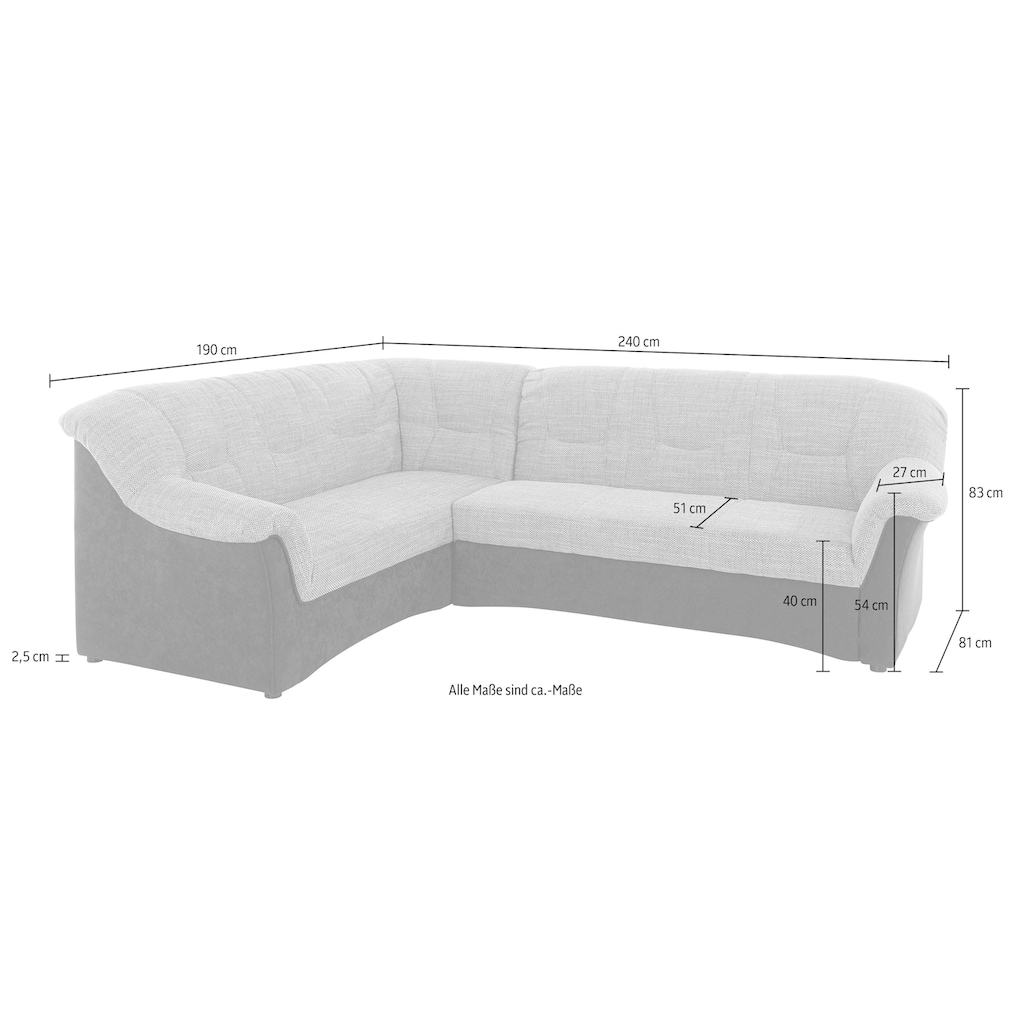 DOMO collection Ecksofa »Sarafina L-Form«