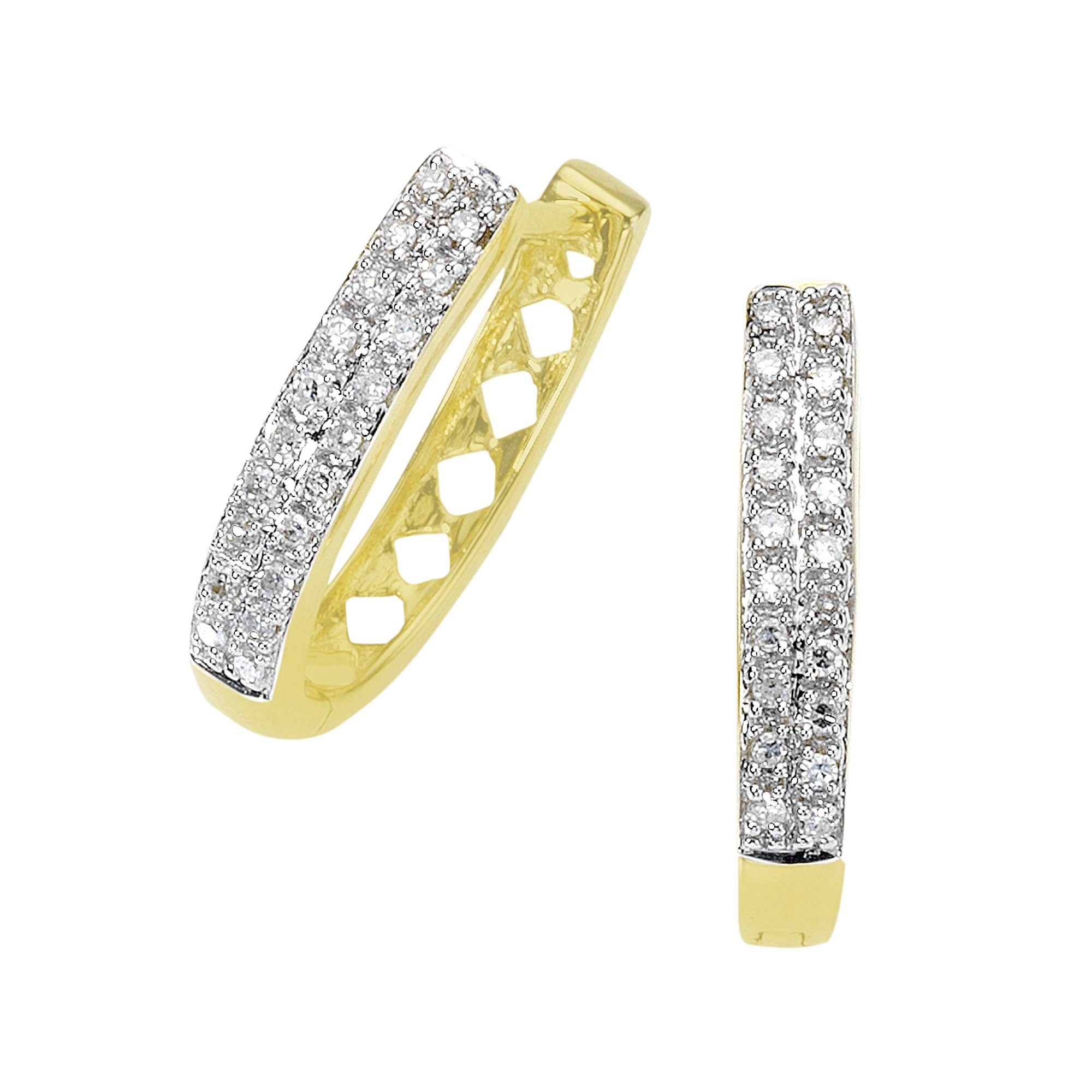 Diamonds by Ellen K. Paar Creolen »585 Gold bicolor Diamant 0,20ct.« kaufen