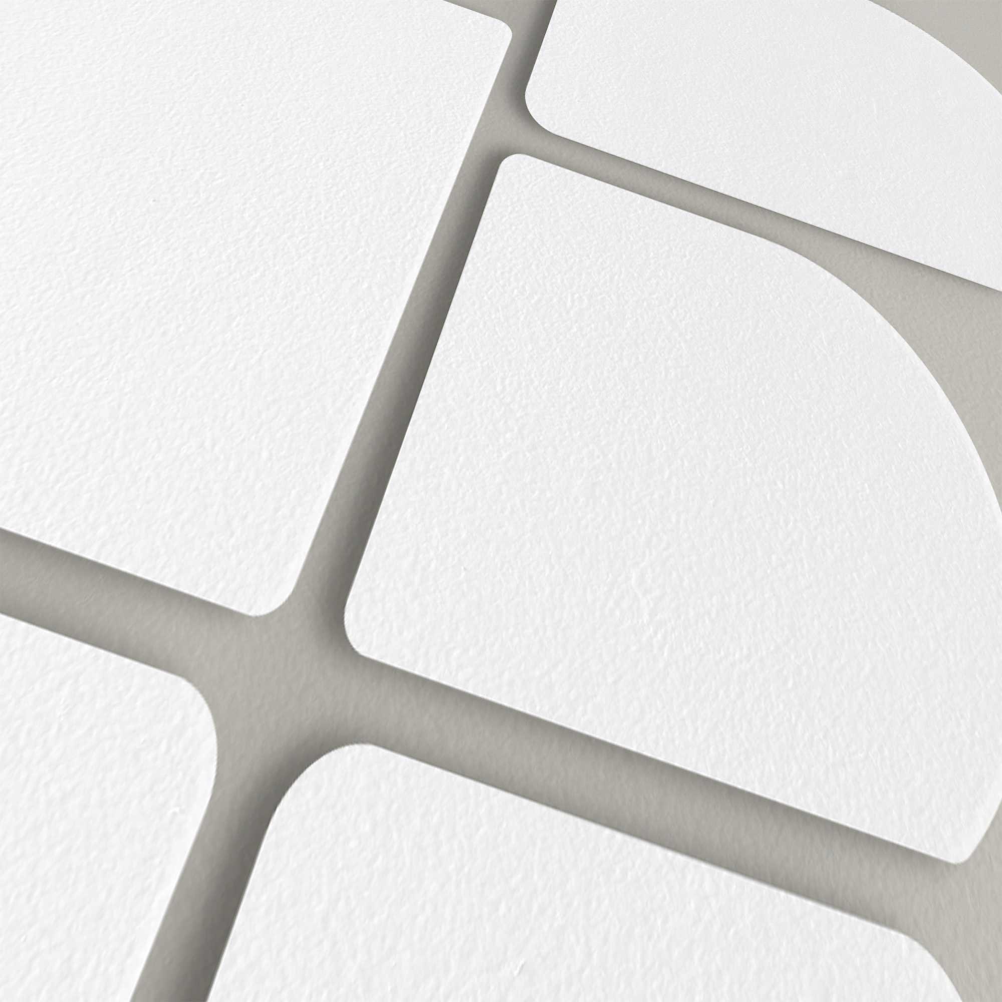 Reinders! Wandbild »Abstract lichtgrijs met wit«, Home Office - Weiß - MDF - Abstrakt - 70x100 cm