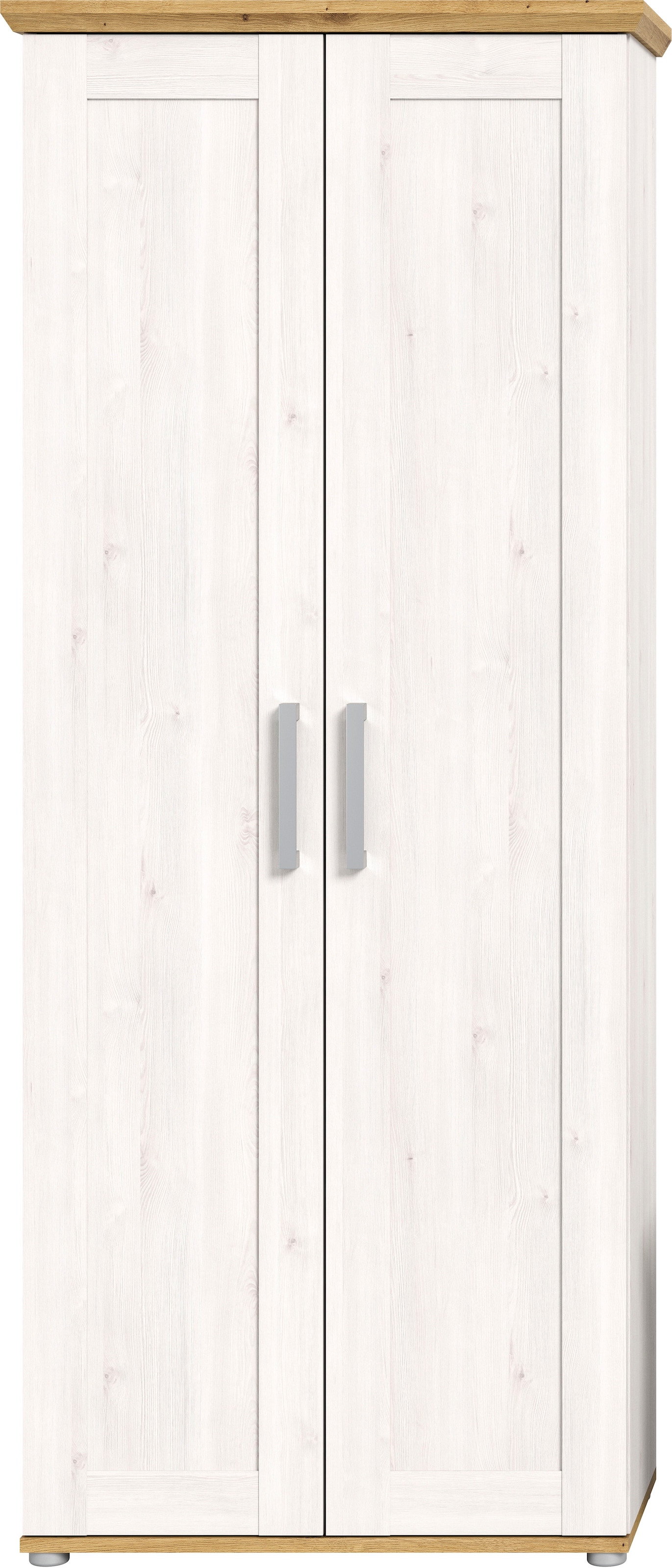 Home affaire Garderobenschrank »Cosenza, Höhe 196 cm, 2 Türen, 2 Einlegeböden, 1 Kleiderstange«, Hochschrank, Stauraumschrank, Schrank, Flurschrank, Dielenschrank