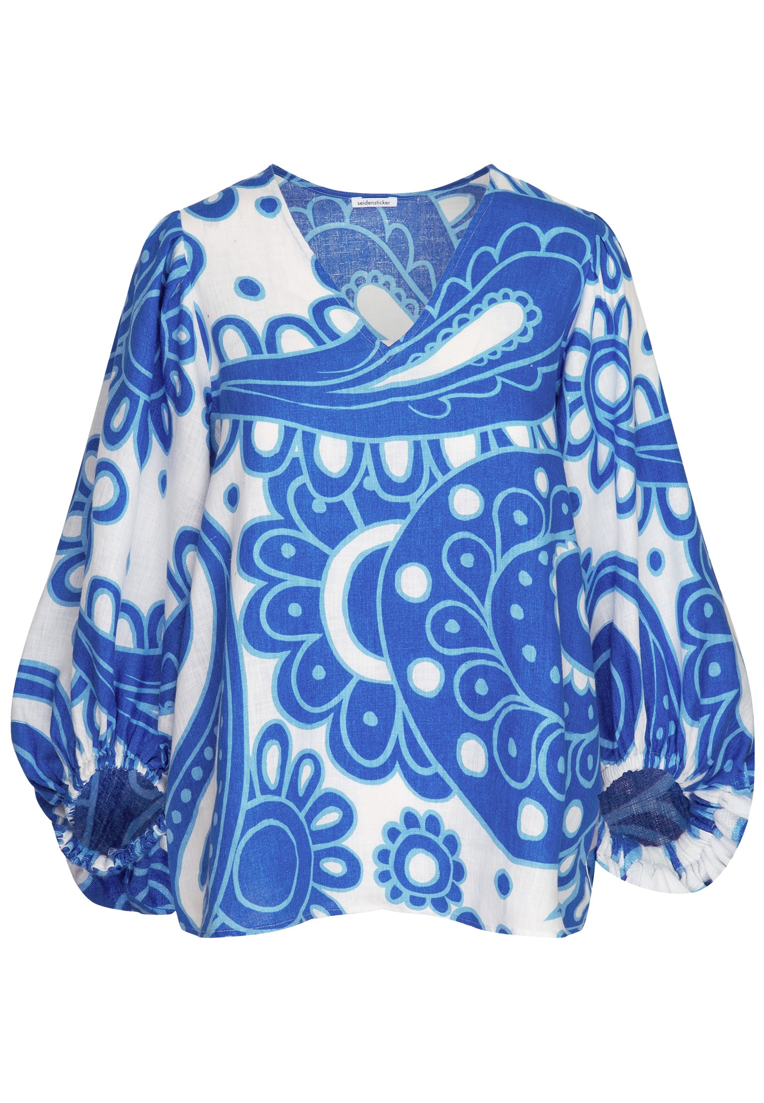 seidensticker Shirtbluse »Schwarze Rose«, 3/4-Arm V-Neck Paisley