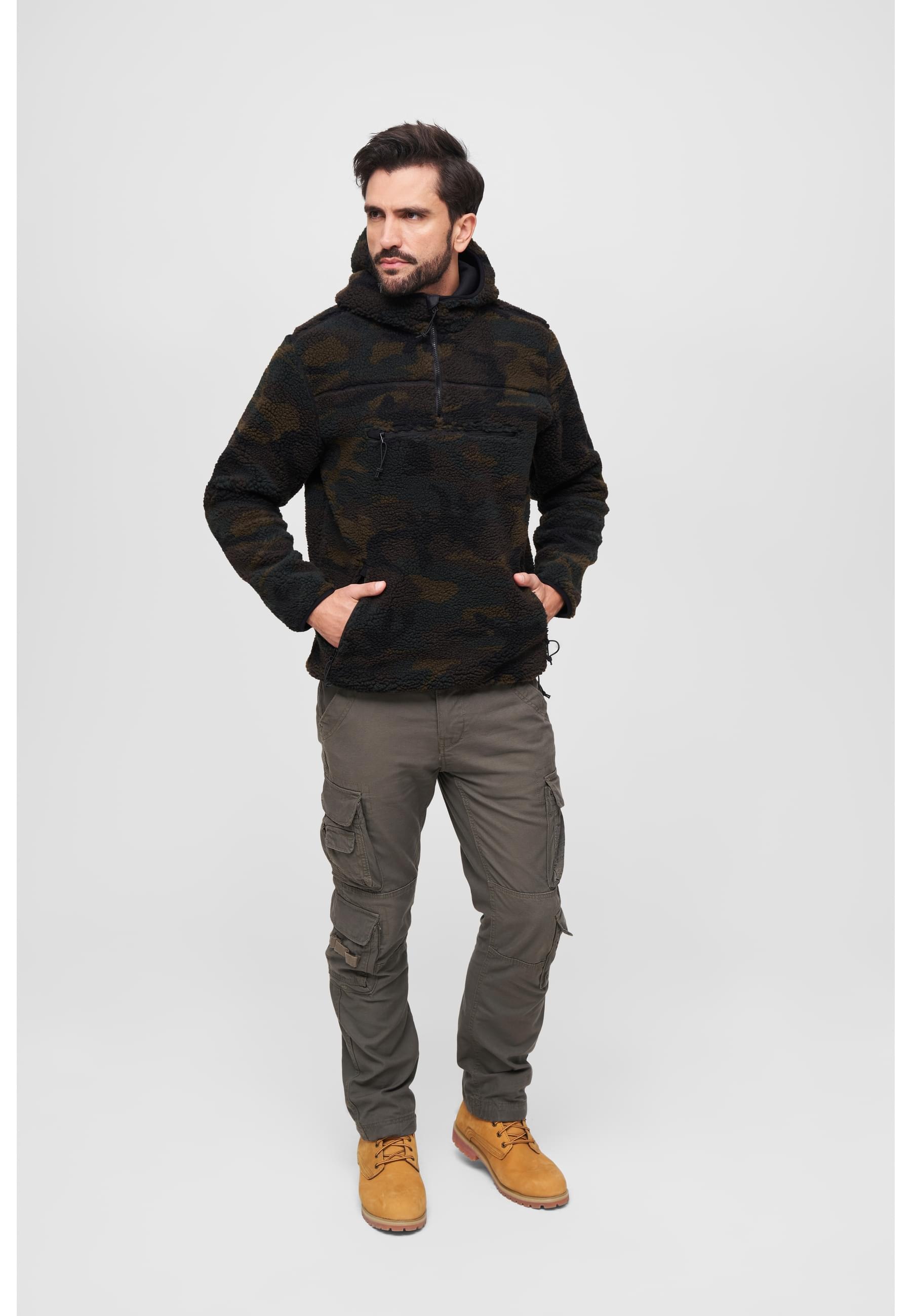 Brandit Anorak »Brandit Herren Teddyfleece Worker Pullover«, (1 St.), mit Kapuze
