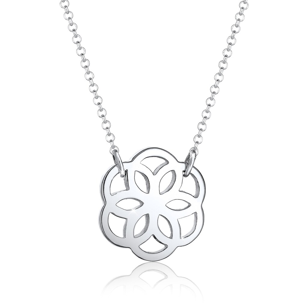 Elli Kette mit Anhänger »Blume Floral Blüte 925 Silber«