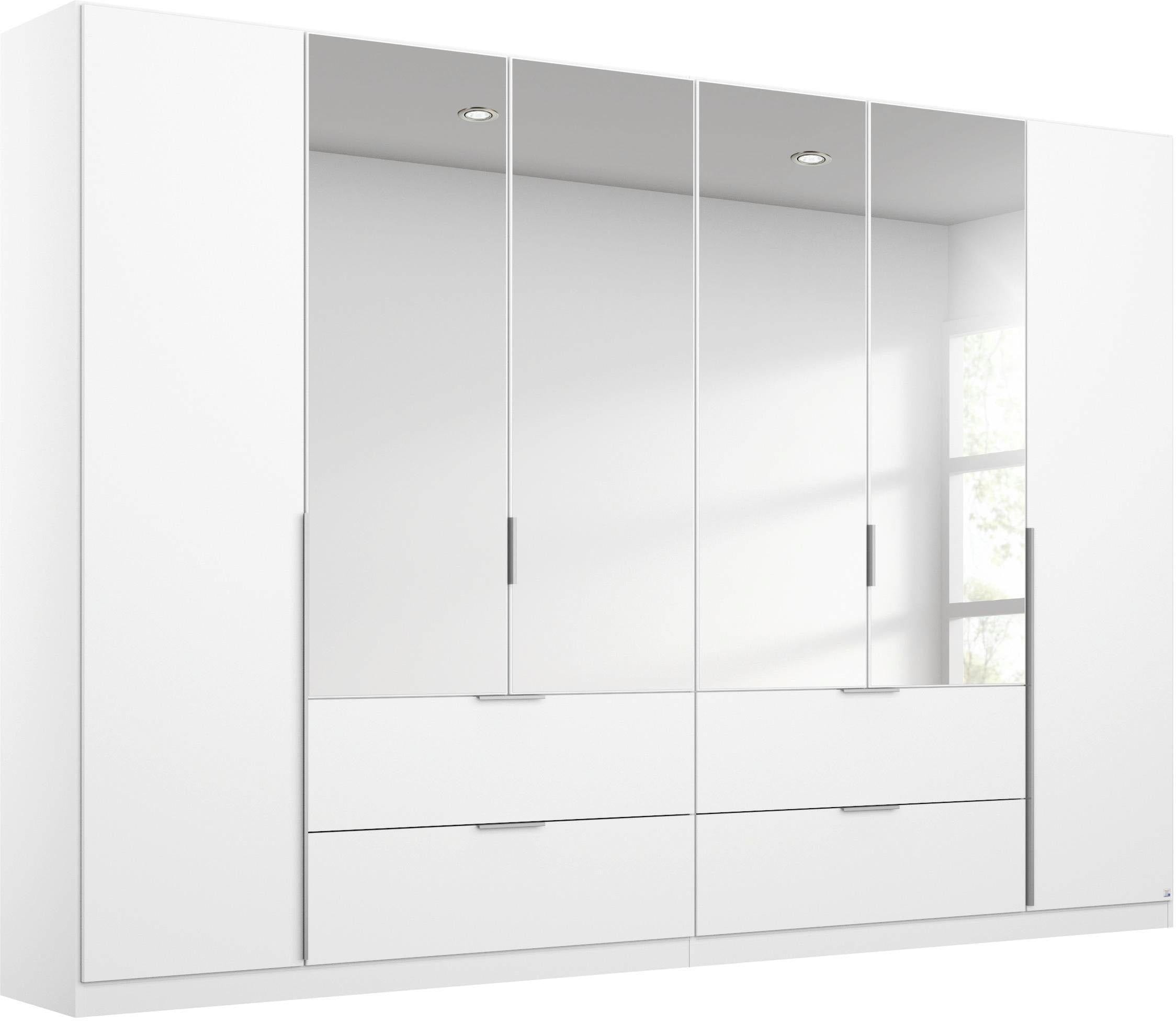 rauch Drehtürenschrank "Kleiderschrank Schrank Ankleide Garderobe Schlafzimmerschrank MEMPHIS" Breiten: 181/225/270 cm, Höhe 210 cm, mit Spiegel und Schubladen, viel Stauraum MADE IN GERMANY