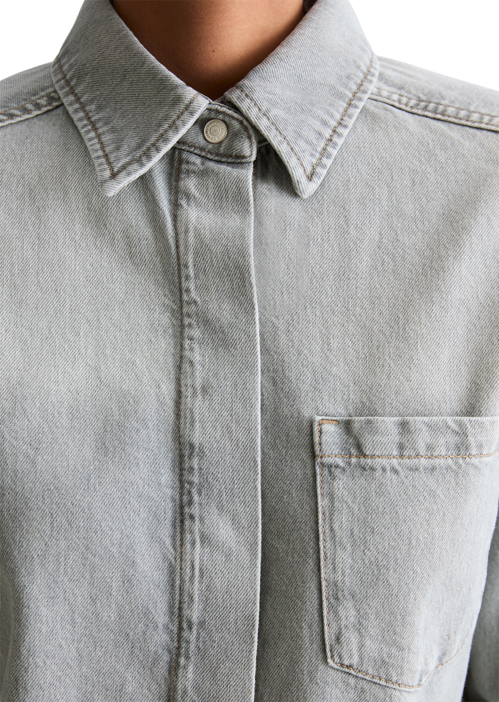 Marc O'Polo DENIM Langarmbluse »aus Rigid Denim«