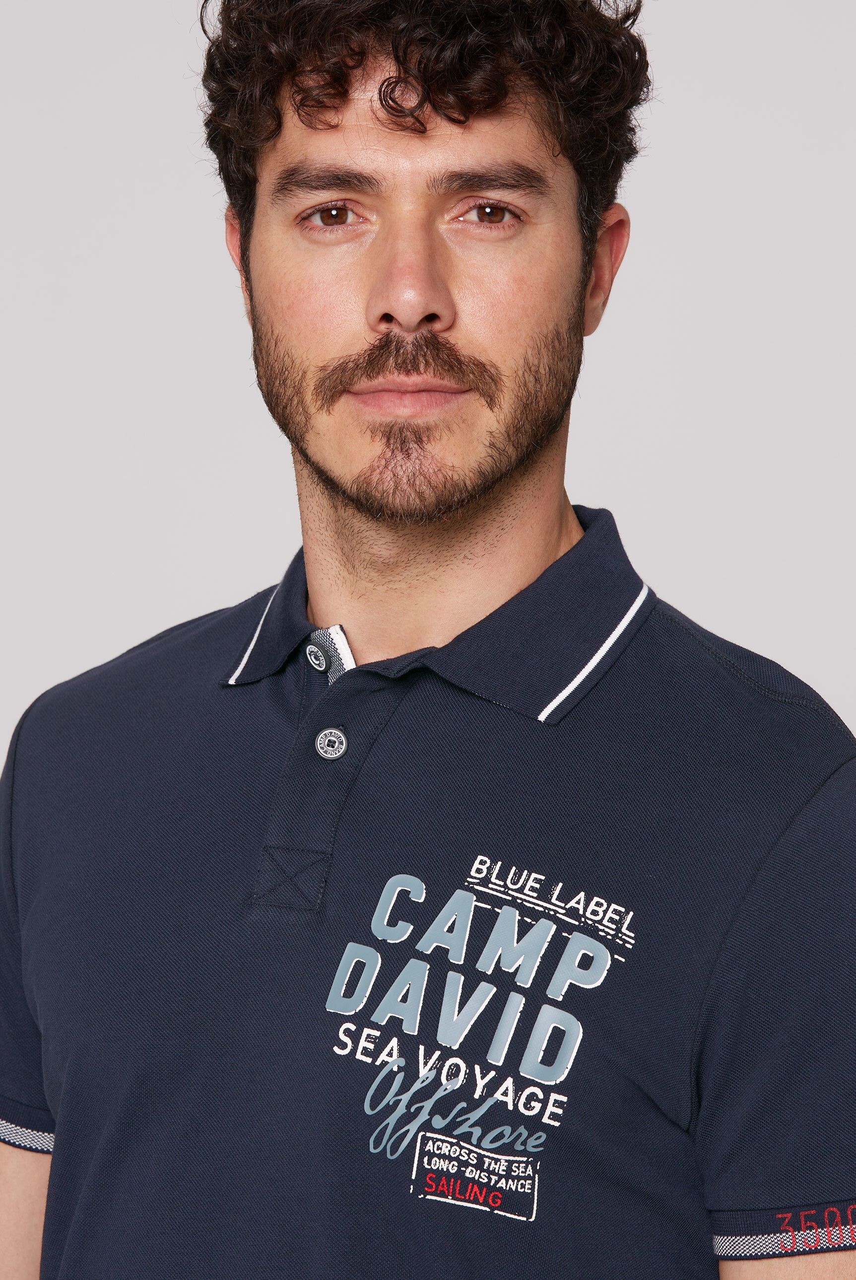 CAMP DAVID Poloshirt, mit Seitenschlitze