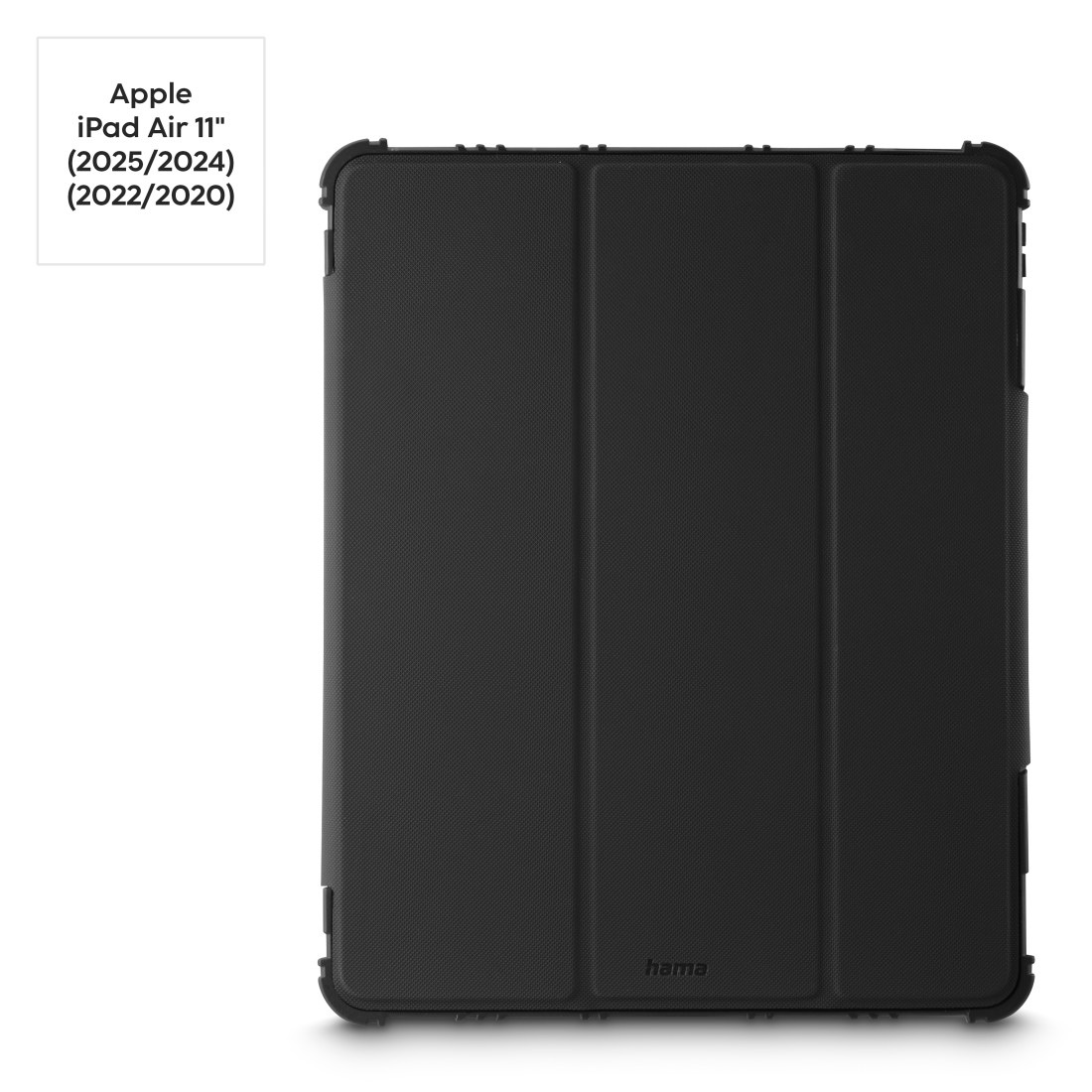 HAMA Tablet-Hülle "Outdoor-Tablet-Hülle f. iPad Air (10.9"/11“) stoßfest, Standfunktion", Tablet, schwarz, Hüllen, Stoßschutz, Stifthalter,