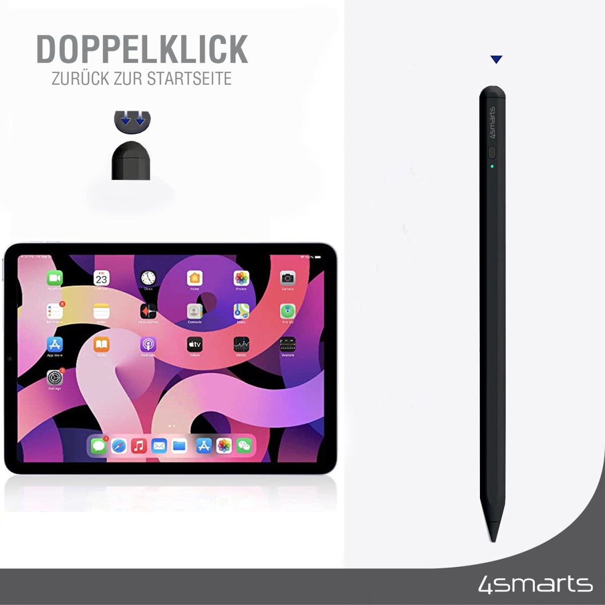4smarts Eingabestift »Aktiver Eingabestift Pencil Pro 3 schwarz«
