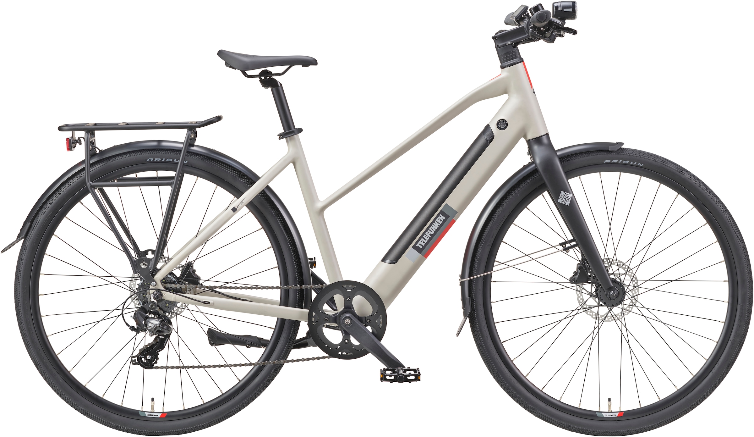 Telefunken E-Bike »UH210 Damen«, 7 Gang, Shimano, Heckmotor 250 W, (28 Zoll, Straßenzulassung, Drehmomentsensor), Pedelec, Elektrofahrrad für Damen, Urbanbike, Cityrad