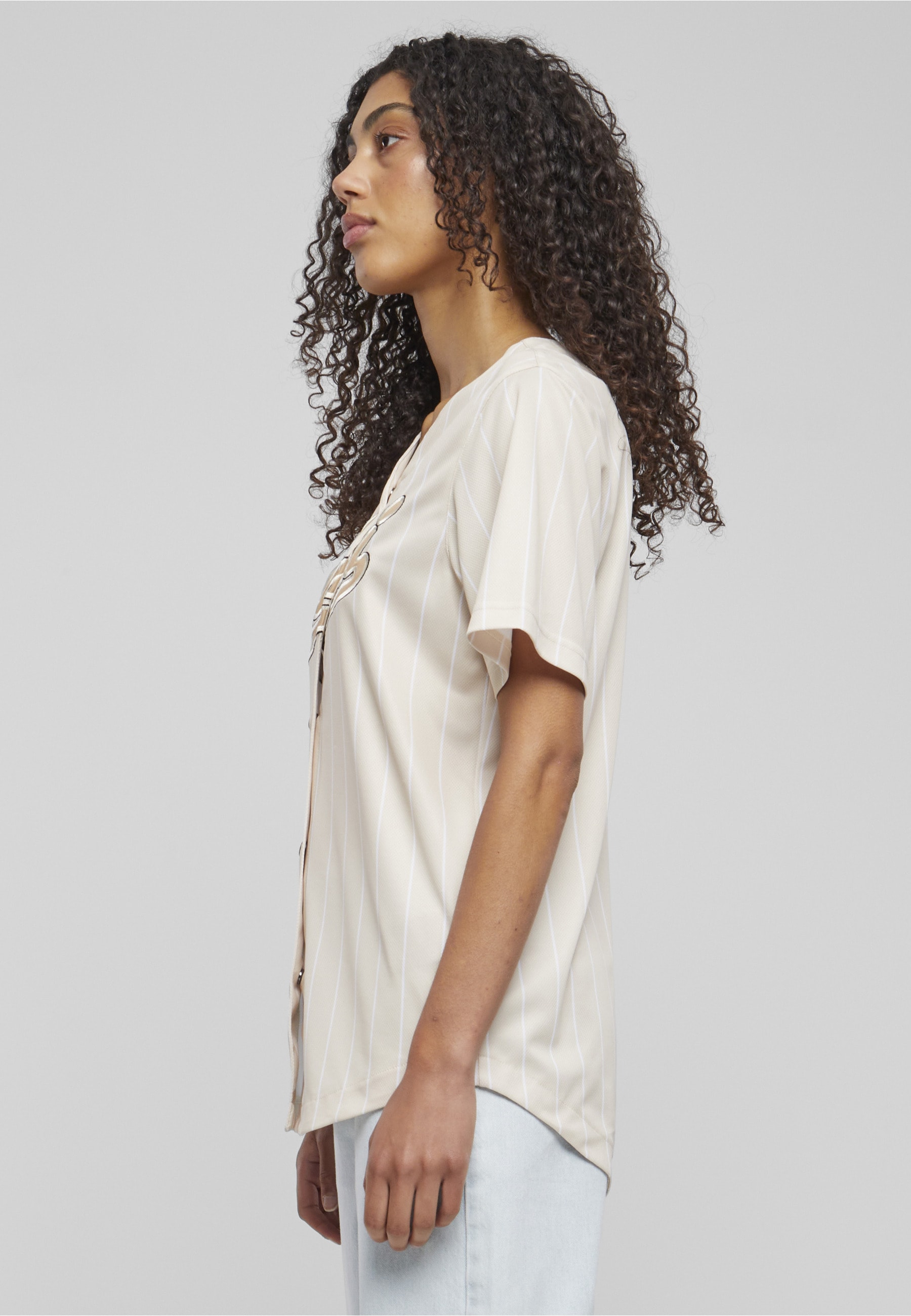 Karl Kani Kurzarmshirt »Karl Kani Damen KW233-035-1 KK Varsity Pinstripe Baseball Shirt« 1