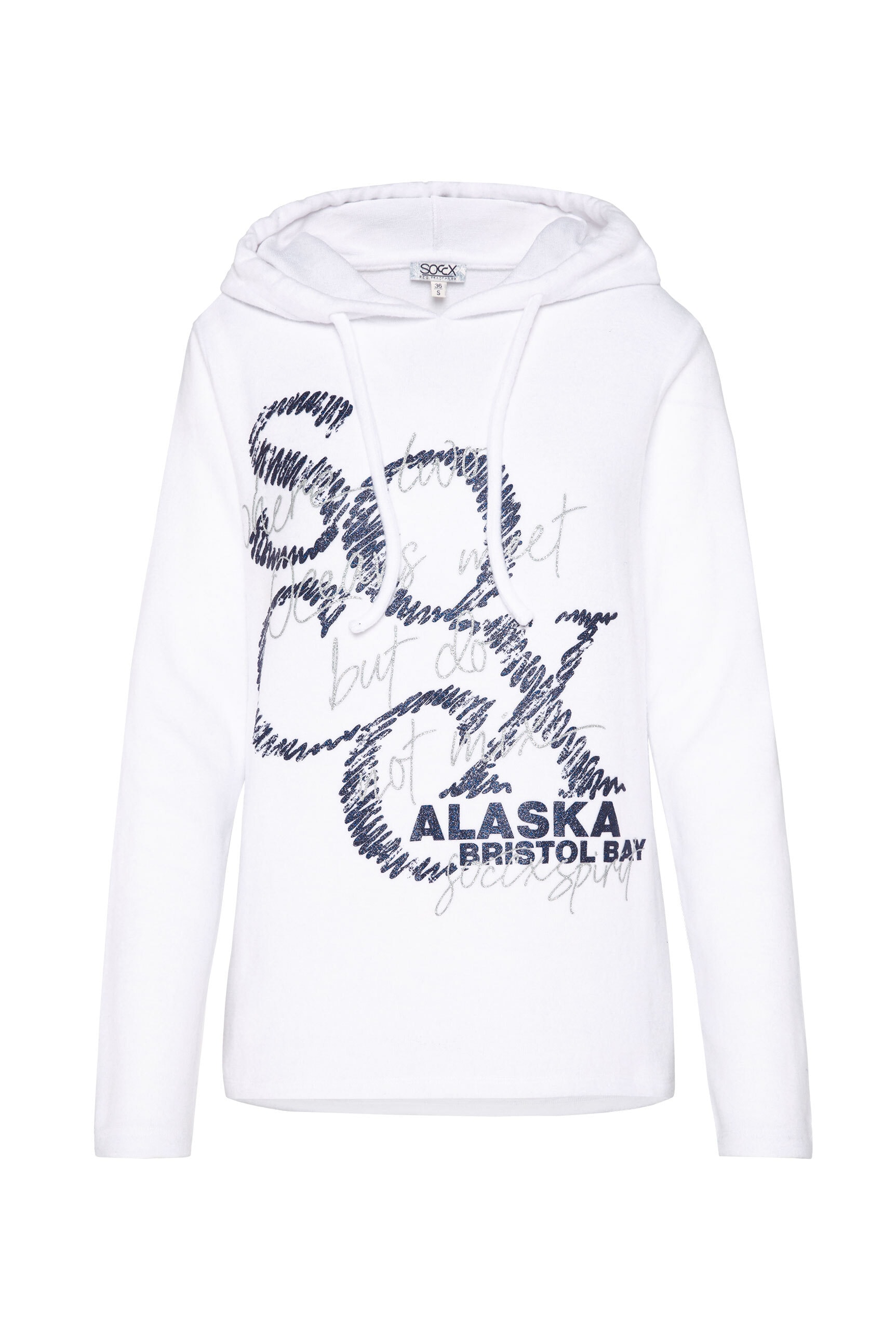 SOCCX Kapuzenpullover aus Flauschstrick