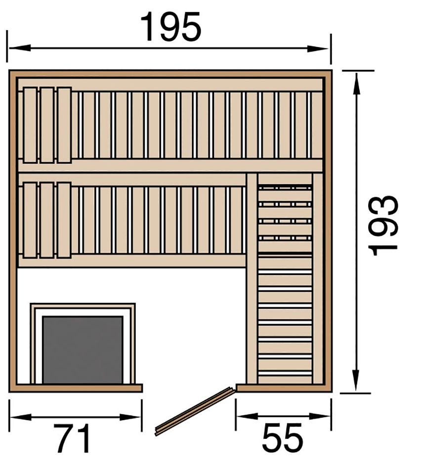 weka Sauna »Kemi«, 7,5 kW Bio-Ofen mit digitaler Steuerung